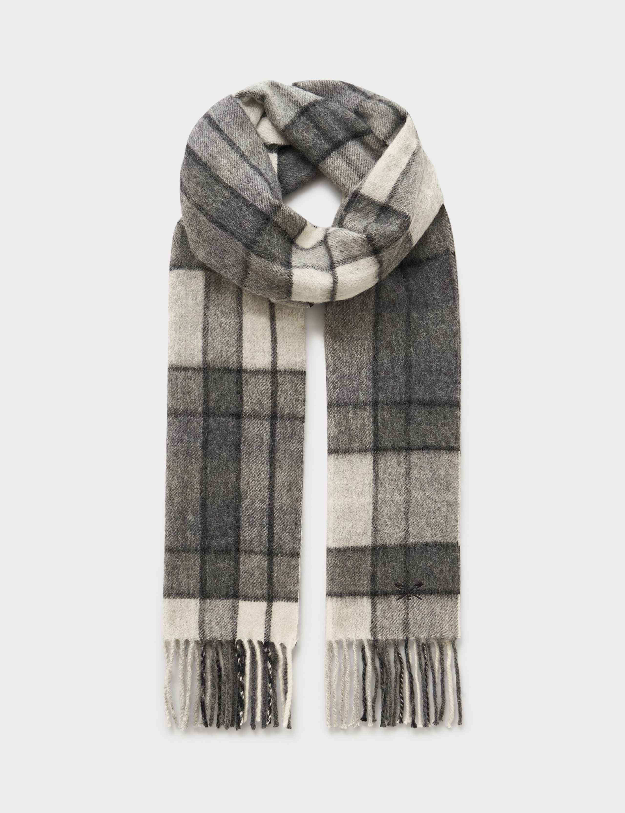 Pure Wool Checked Scarf 2 of 2