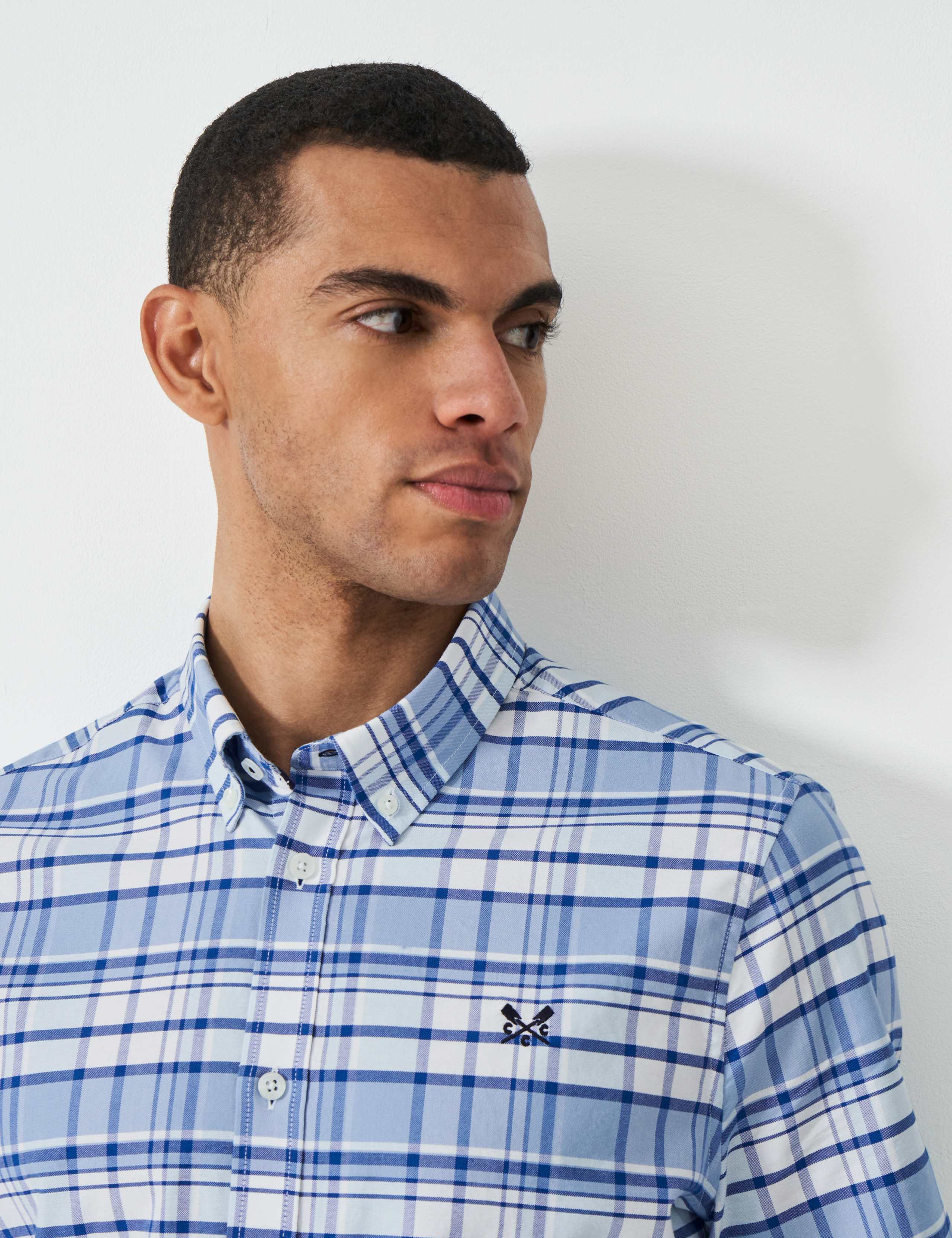 Pure Cotton Check Short Sleeve Oxford Shirt 4 of 5