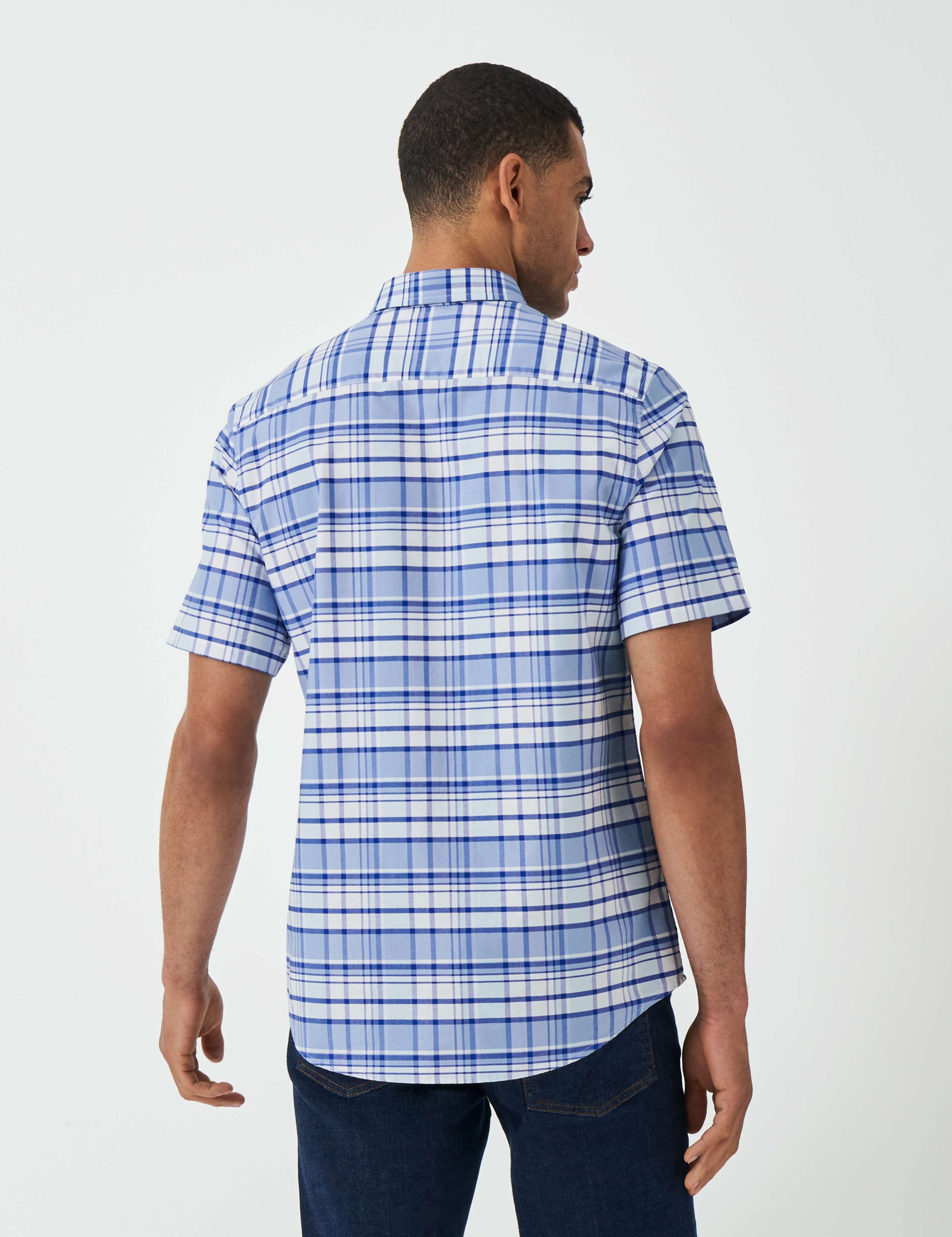 Pure Cotton Check Short Sleeve Oxford Shirt 5 of 5