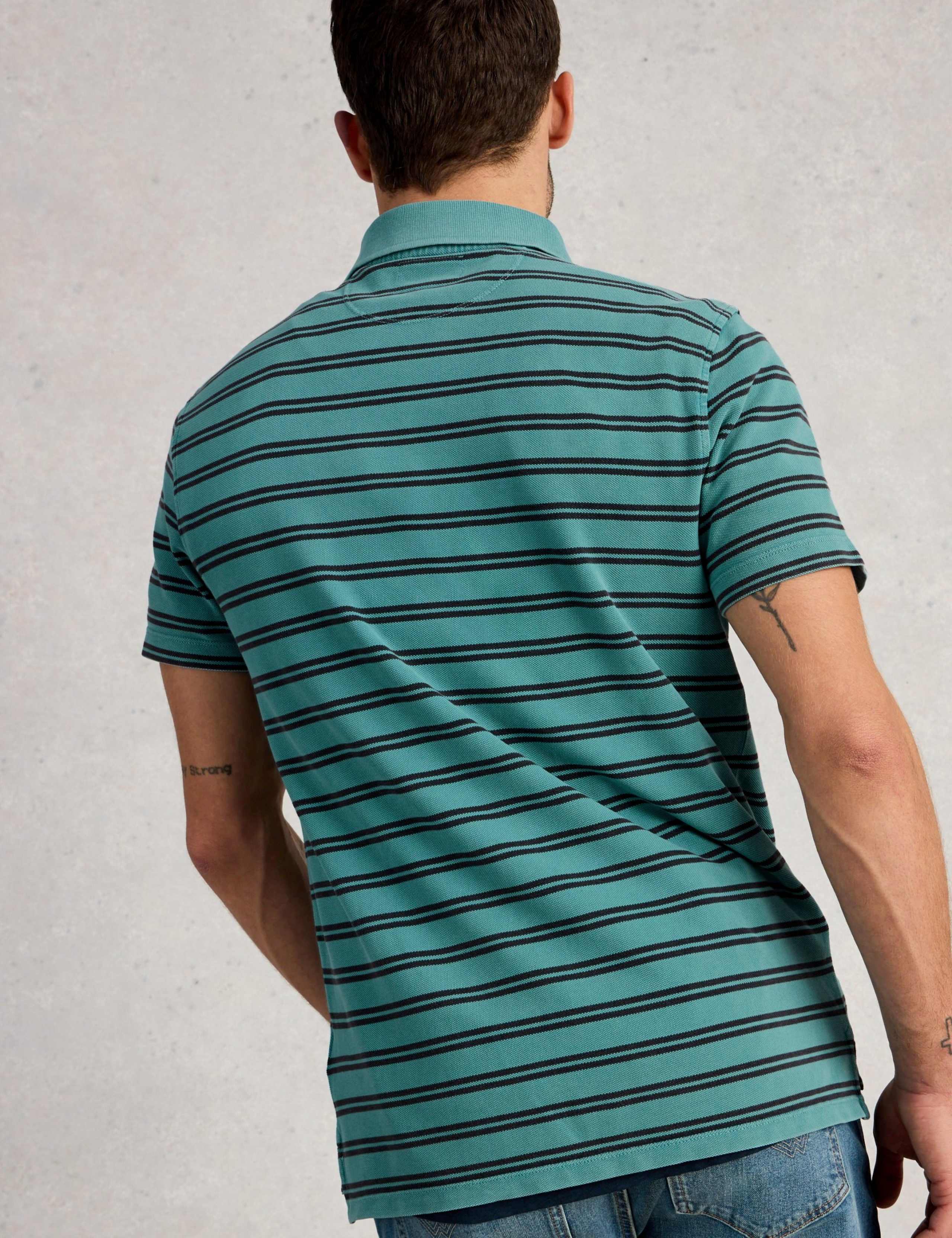 Pure Cotton Striped Polo Shirt 3 of 6