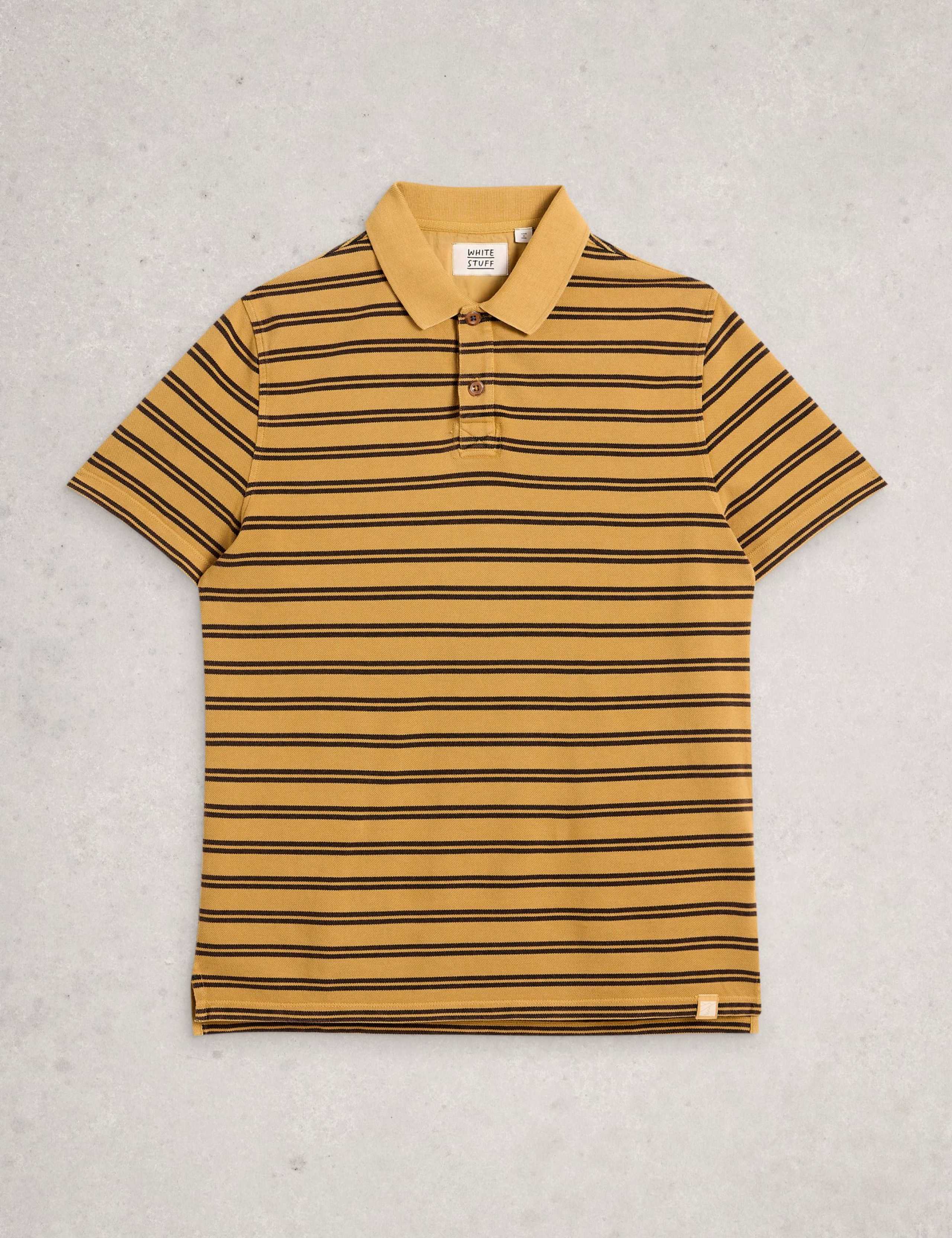 Pure Cotton Striped Polo Shirt 2 of 6