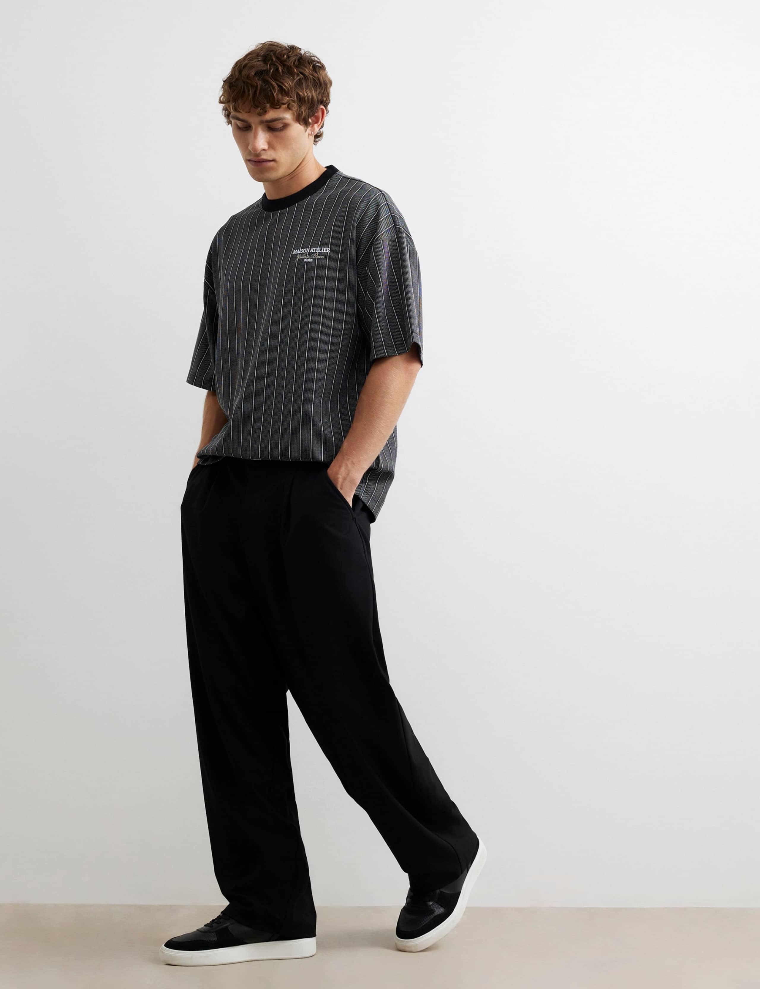 Oversized Pure Cotton Striped Short Sleeve T-Shirt 2 of 6