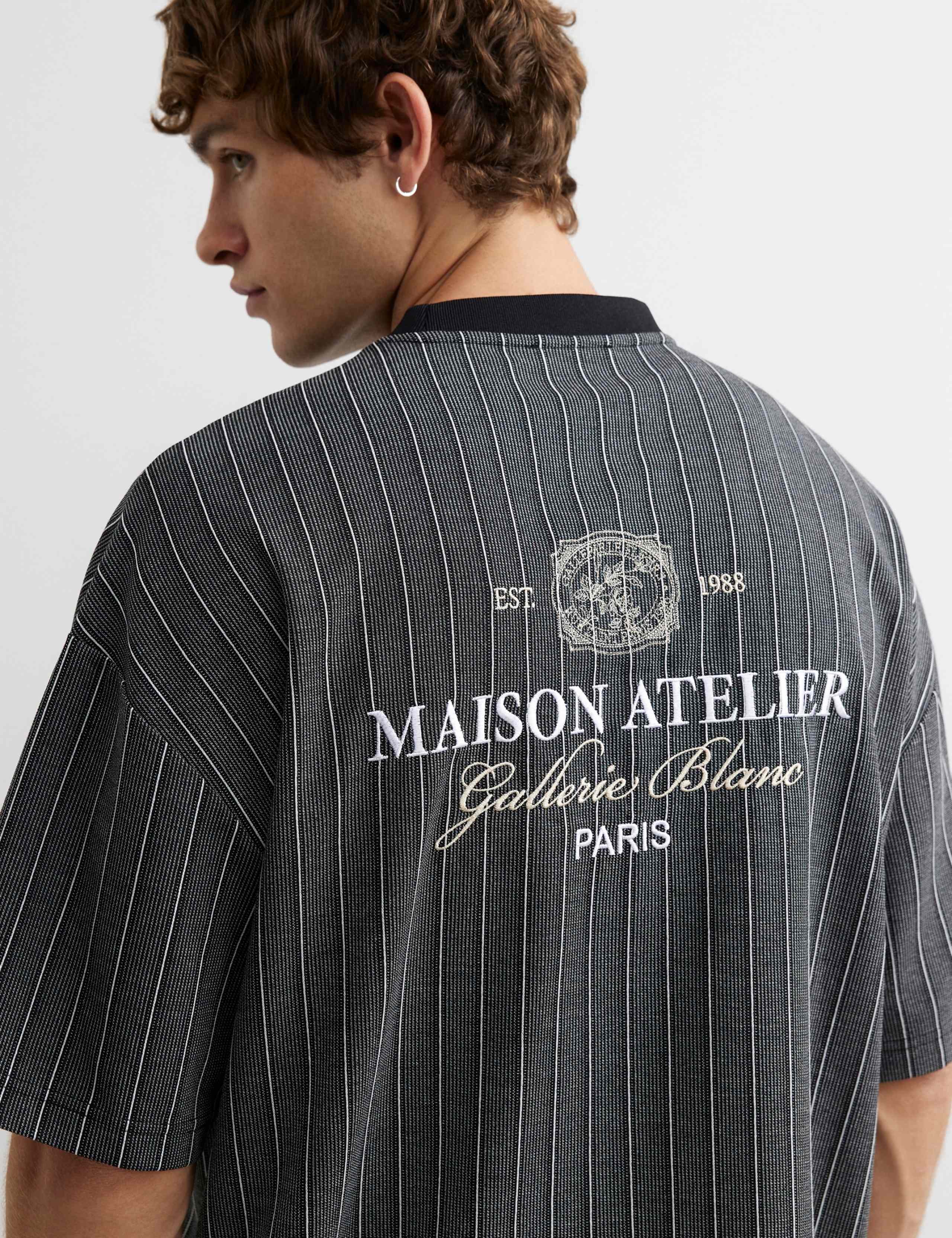 Oversized Pure Cotton Striped Short Sleeve T-Shirt 4 of 6
