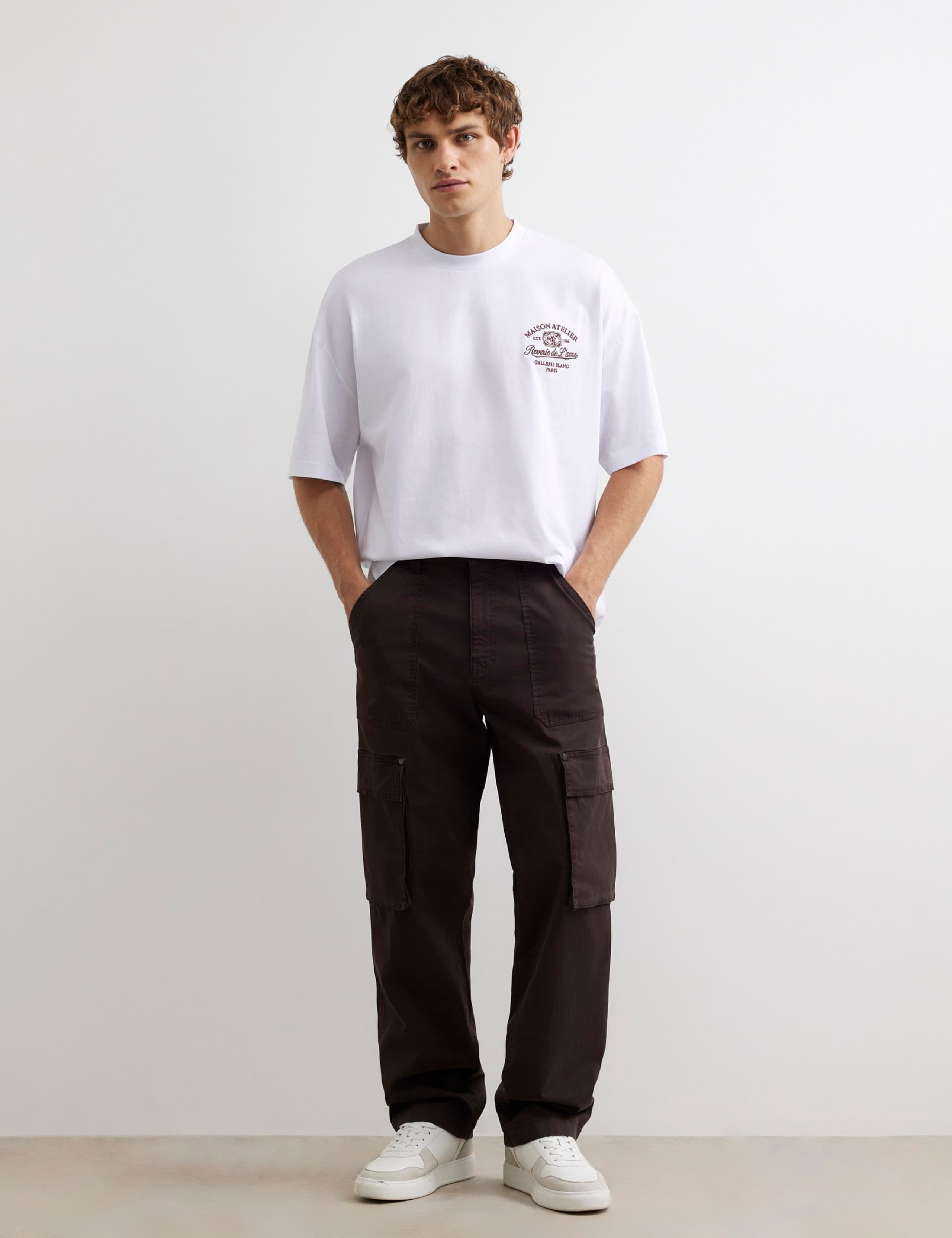 Oversized Pure Cotton Check Short Sleeve T-Shirt 2 of 6