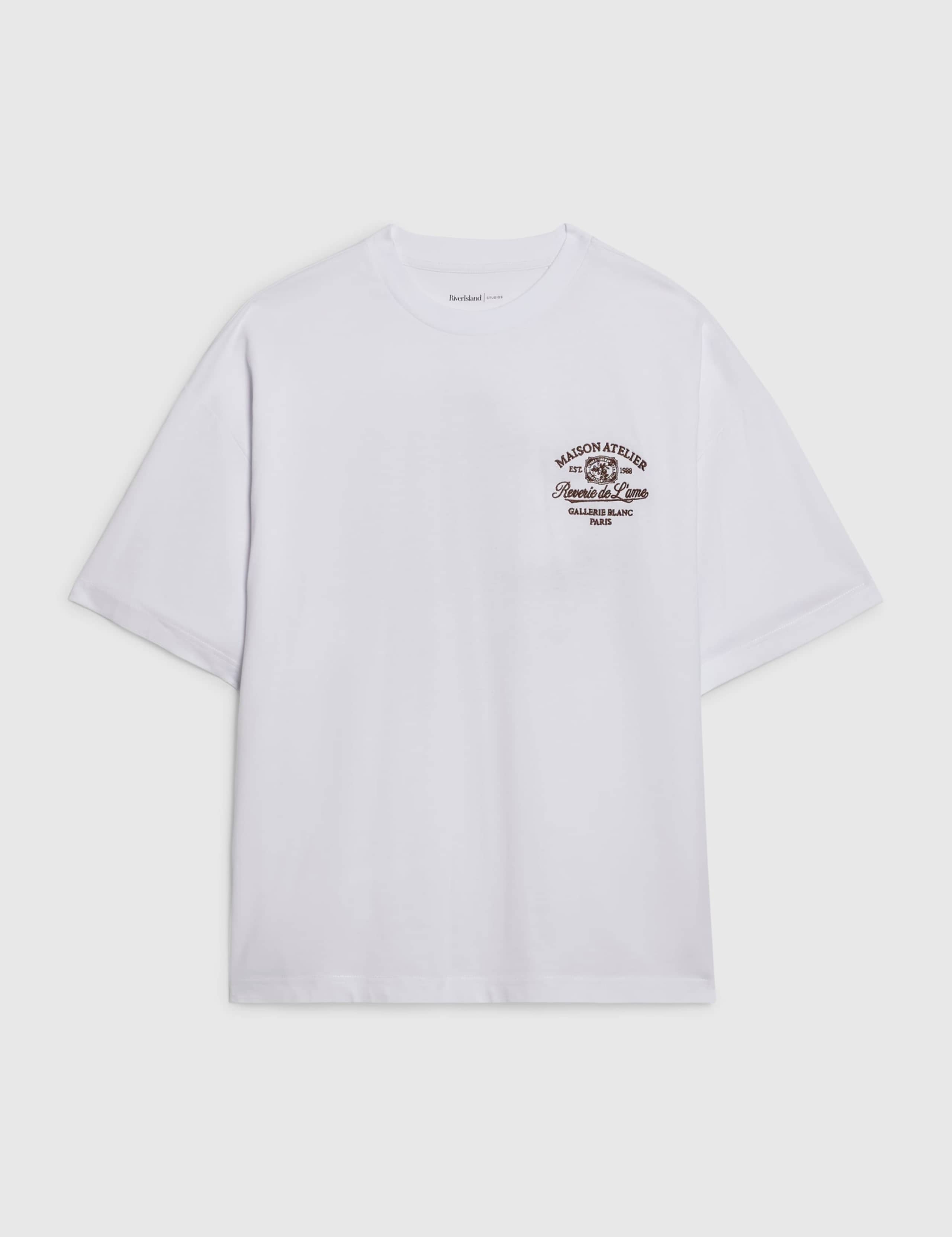 Oversized Pure Cotton Check Short Sleeve T-Shirt 6 of 6