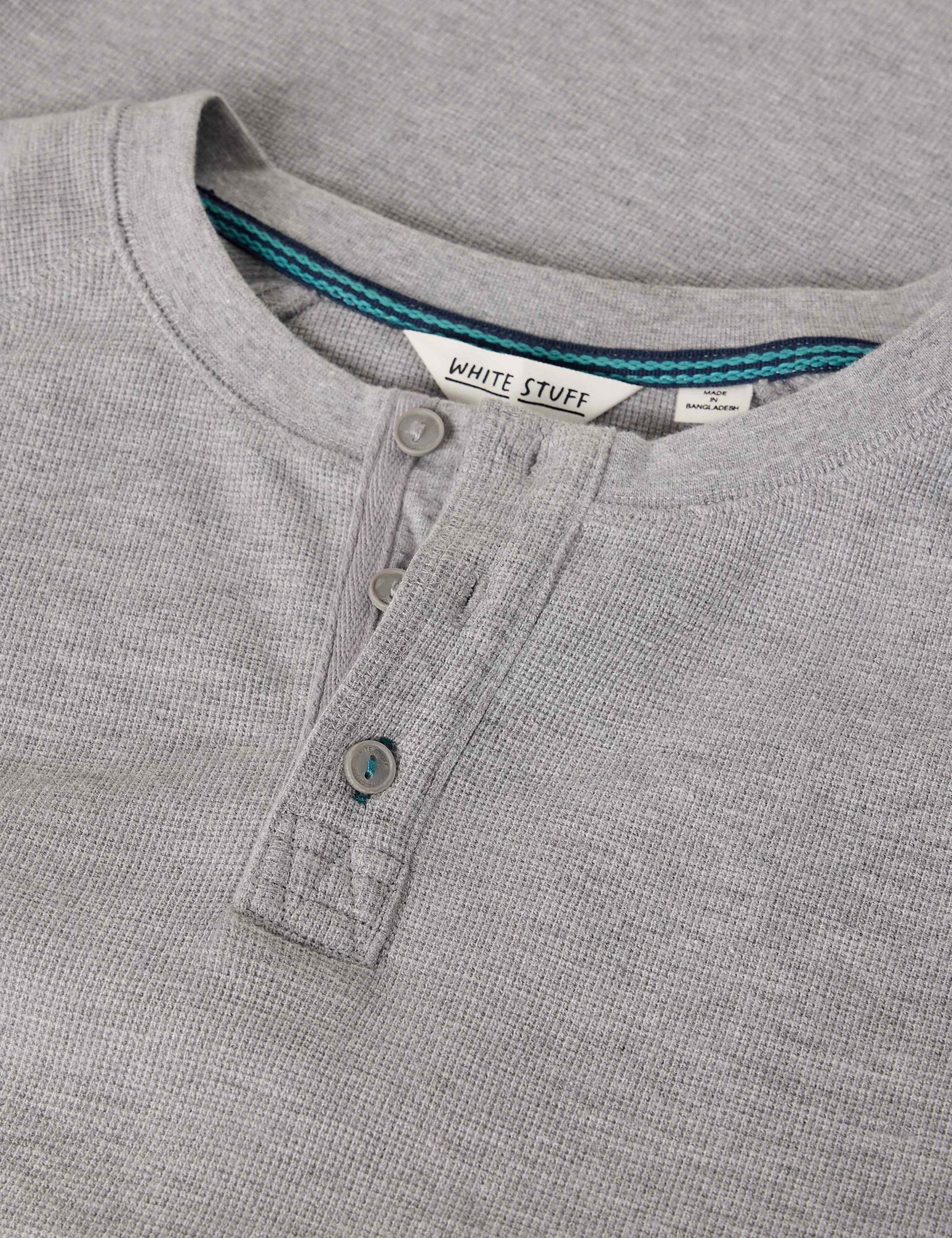Heton Pure Cotton Henley Loungewear Top 6 of 6