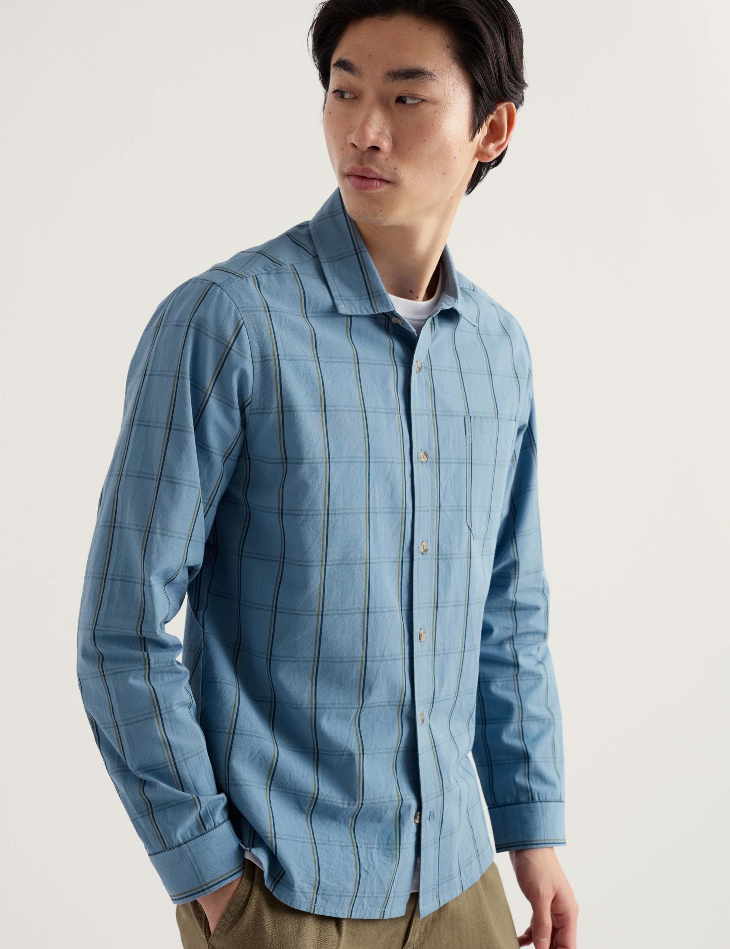 Pure Cotton Checked Overshirt 3 of 5