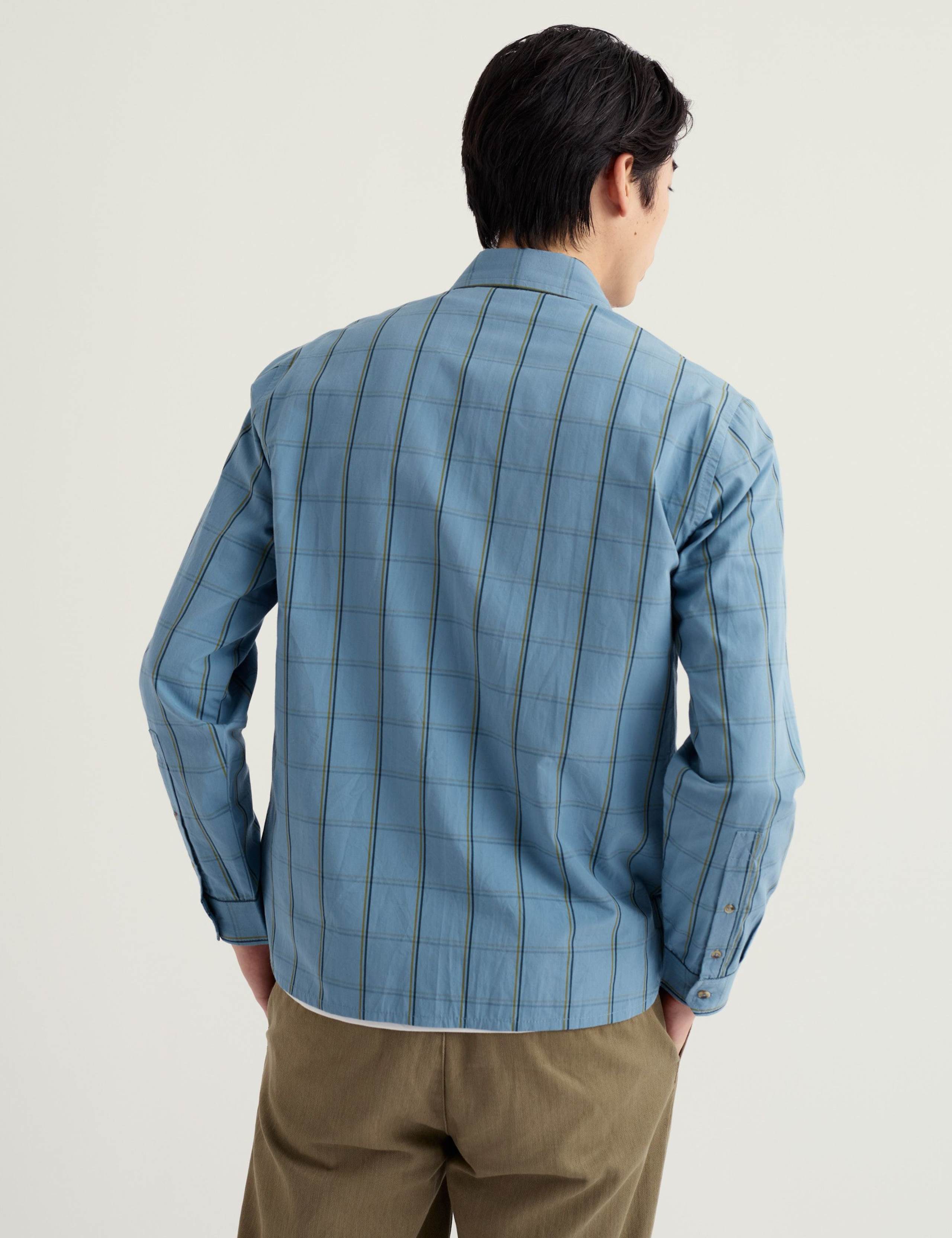 Pure Cotton Checked Overshirt 4 of 5