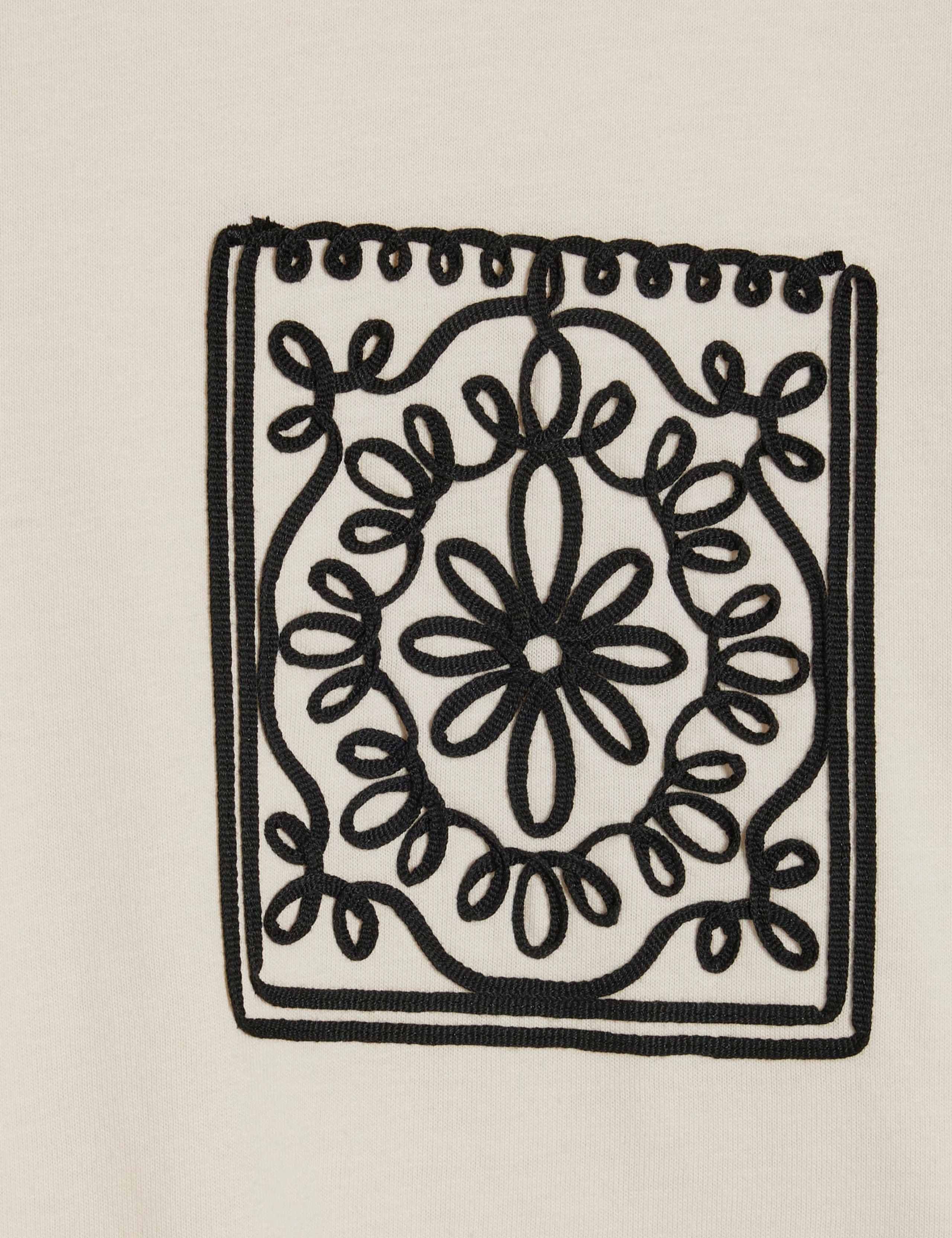 Cotton Floral Pocket T-Shirt 5 of 6