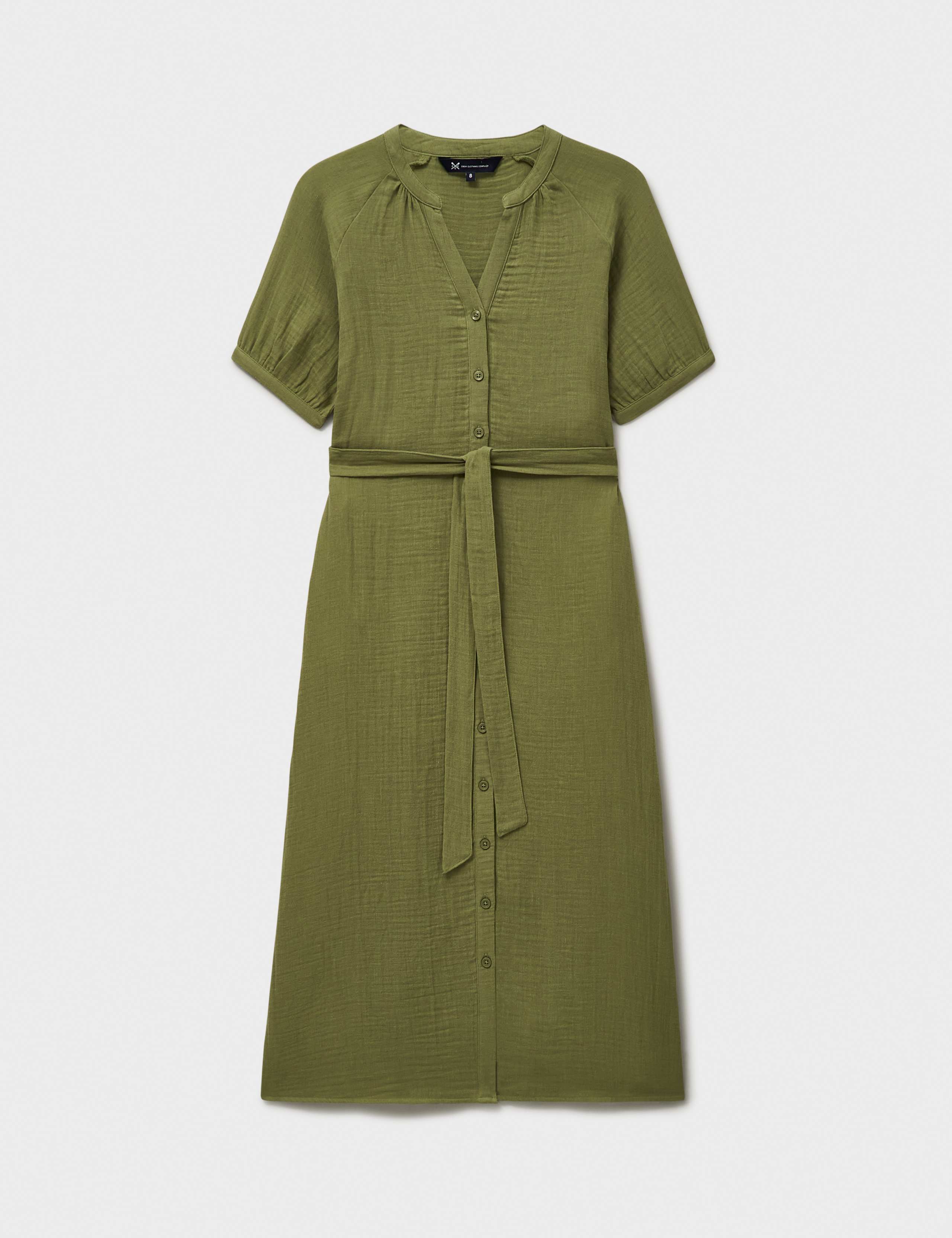 Pure Cotton V-Neck Midaxi Shirt Dress 2 of 5