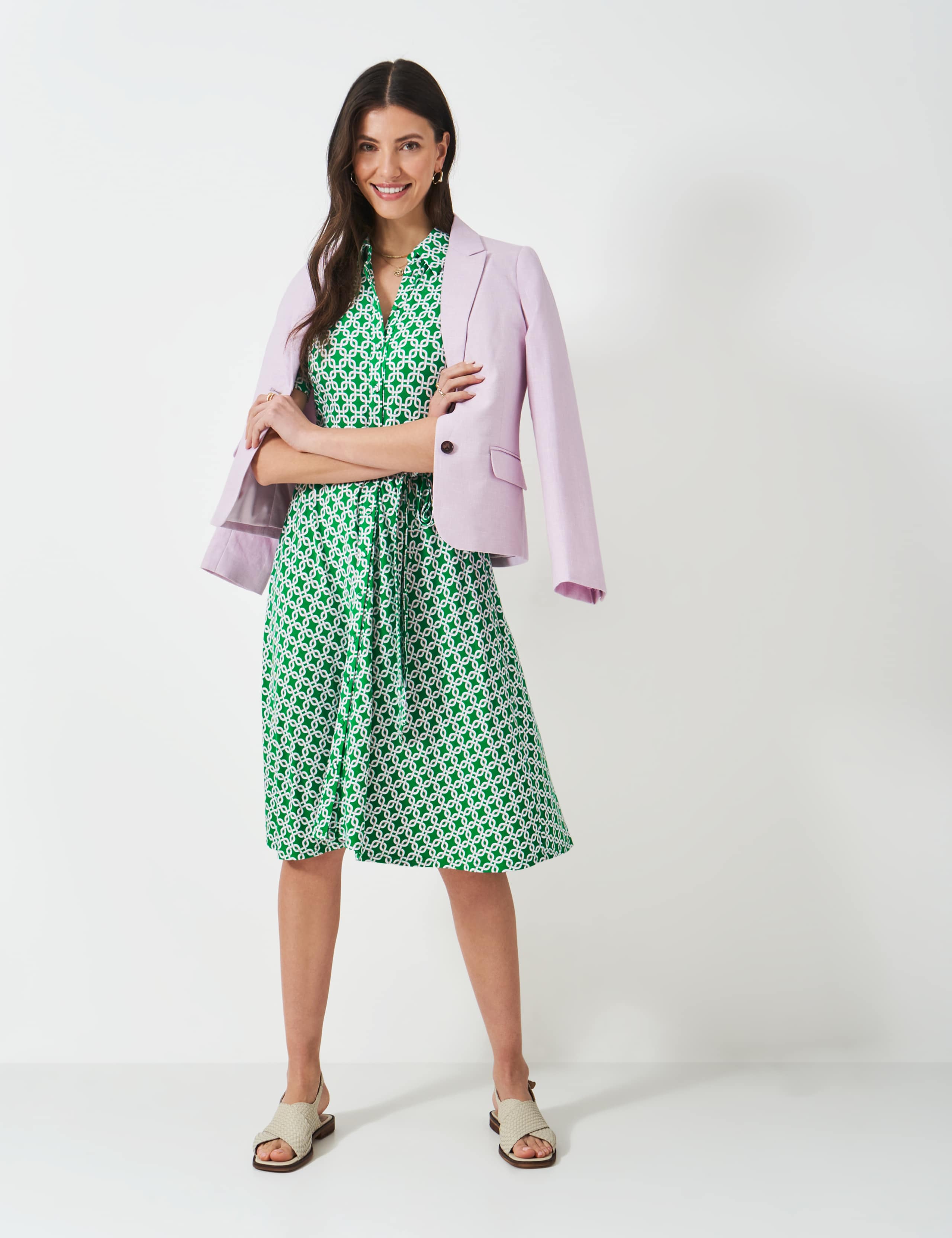 Jersey Geometric Midaxi Shirt Dress 3 of 5