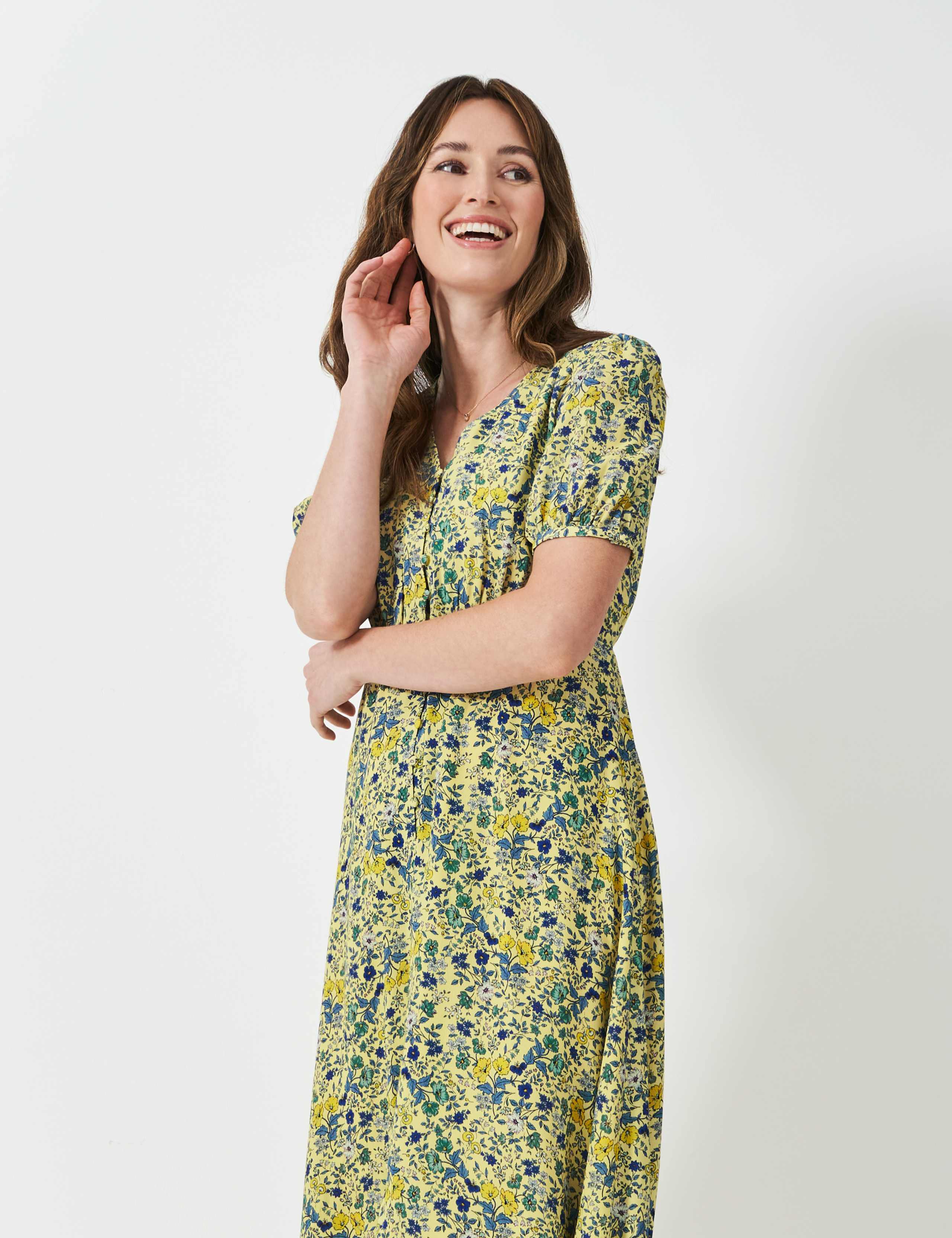 Floral V-Neck Maxi Tea Dress 3 of 5