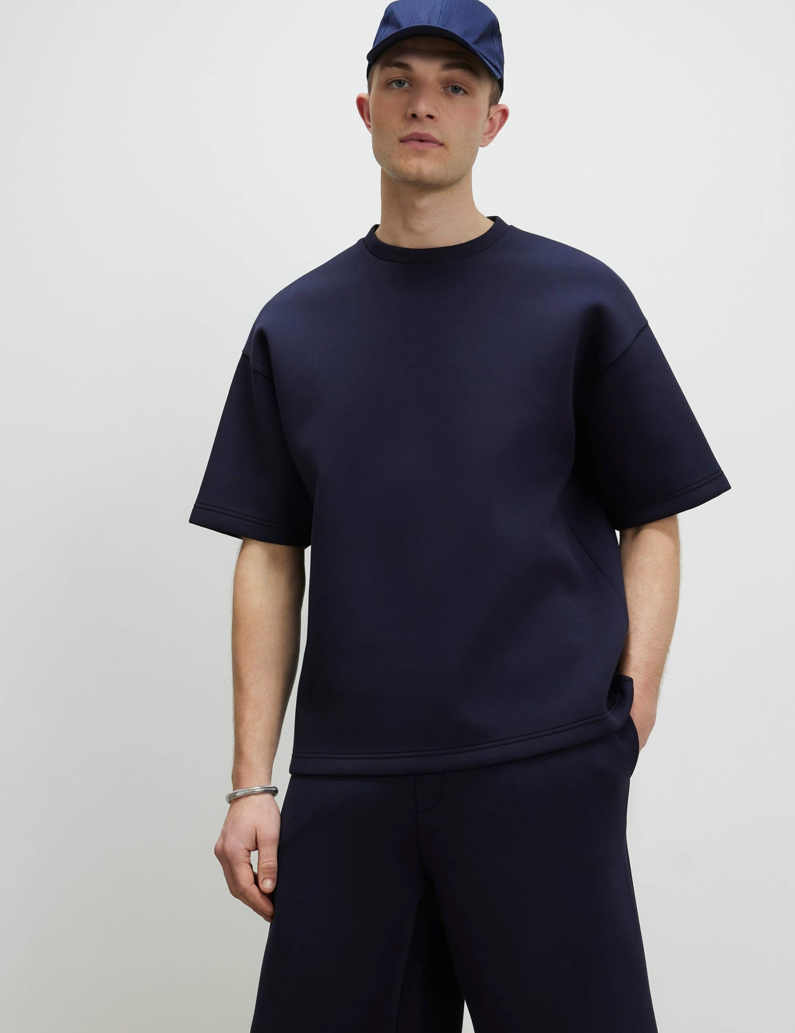 Oversized Cotton Blend Short Sleeve T-Shirt 2 of 5