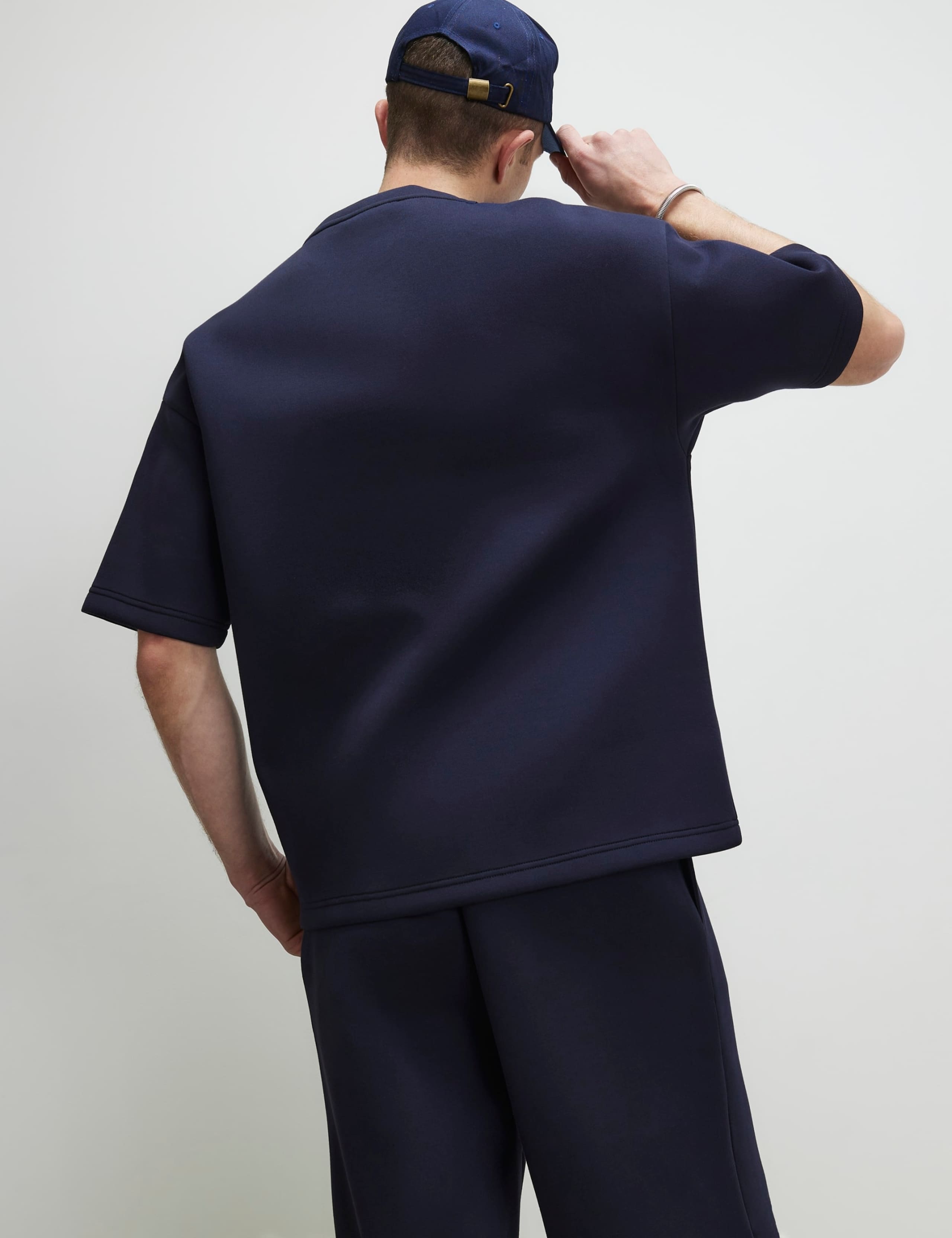 Oversized Cotton Blend Short Sleeve T-Shirt 3 of 5