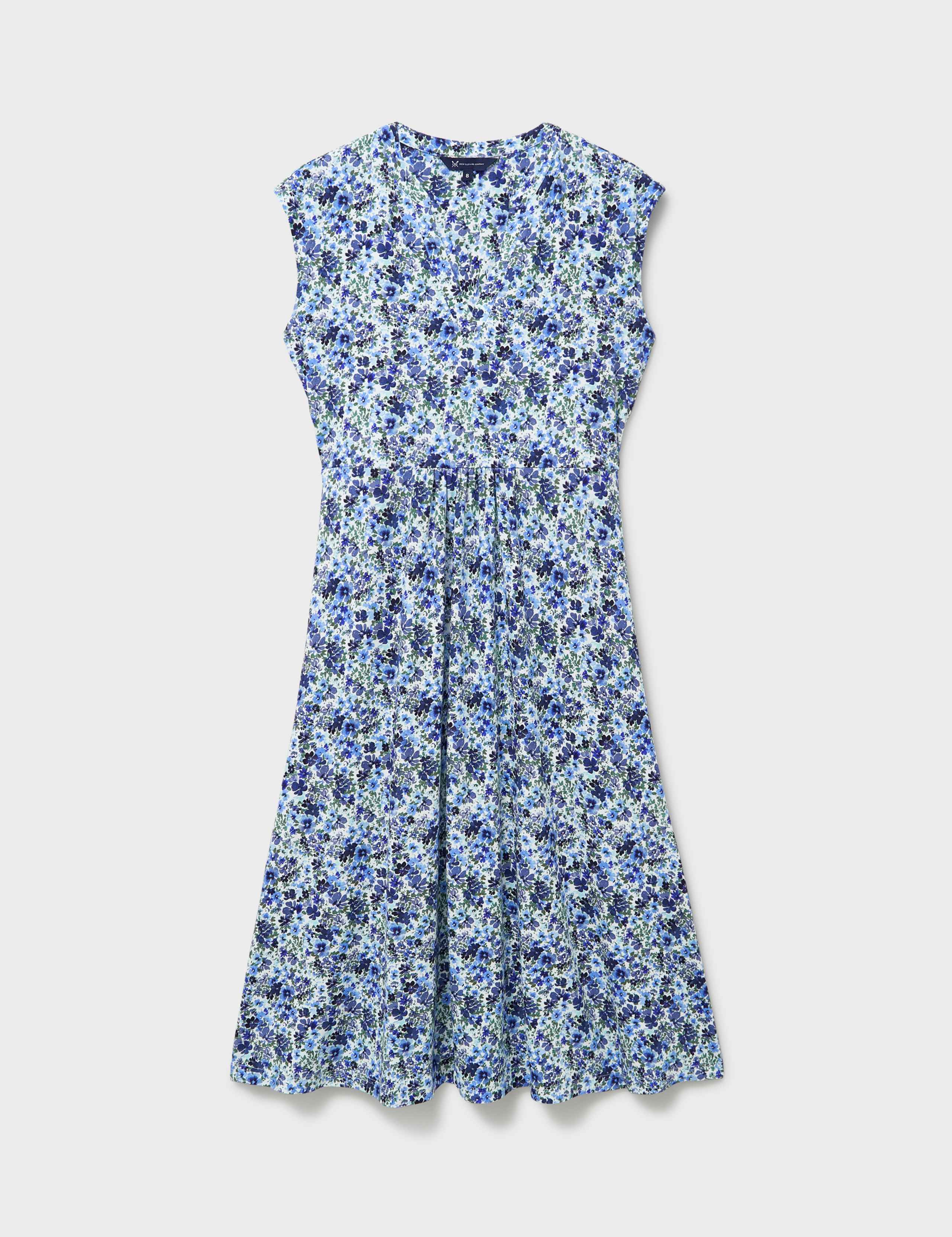 Jersey Floral V-Neck Midi Tea Dress 2 of 5