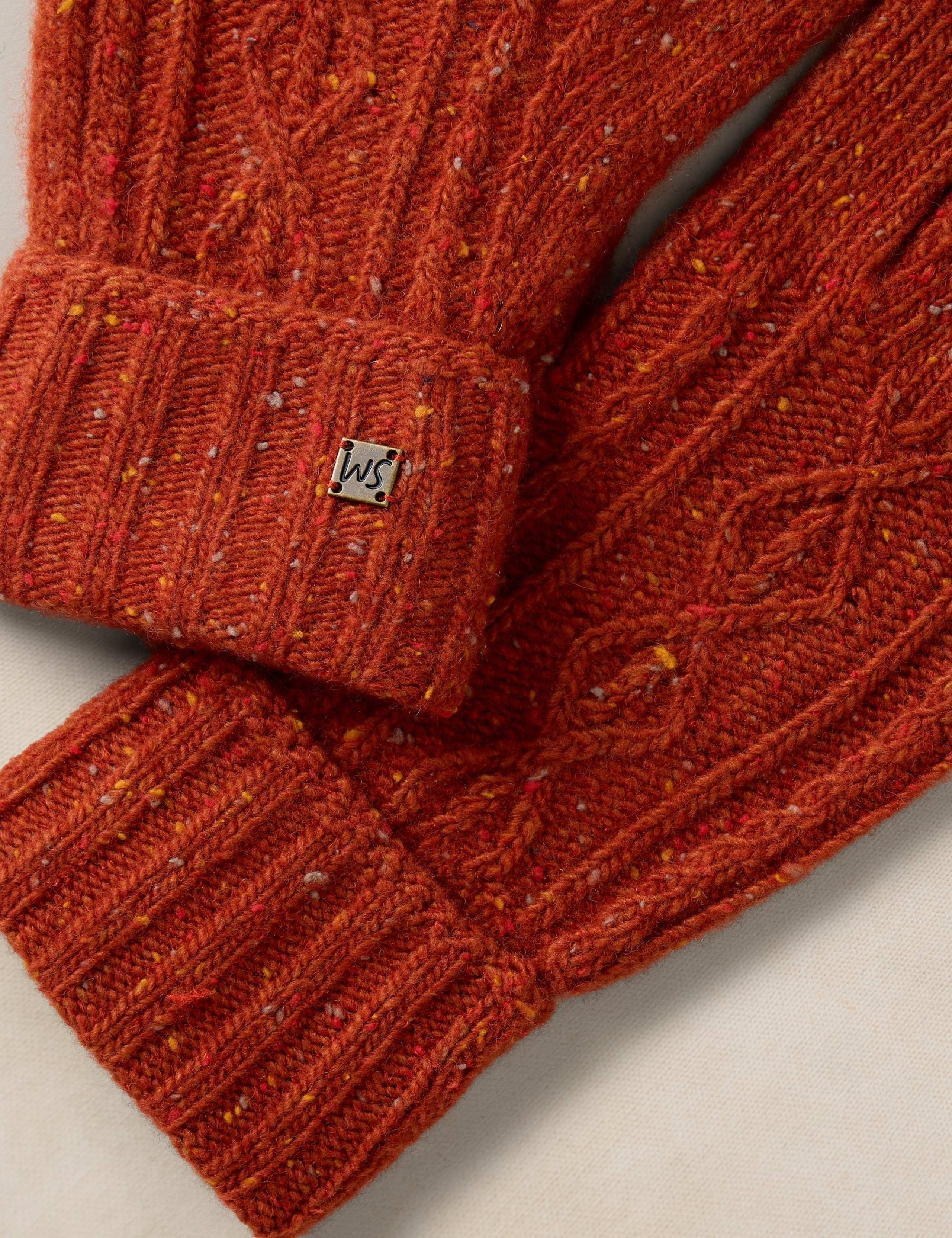 Wool Rich Cable Knitted Gloves 3 of 3