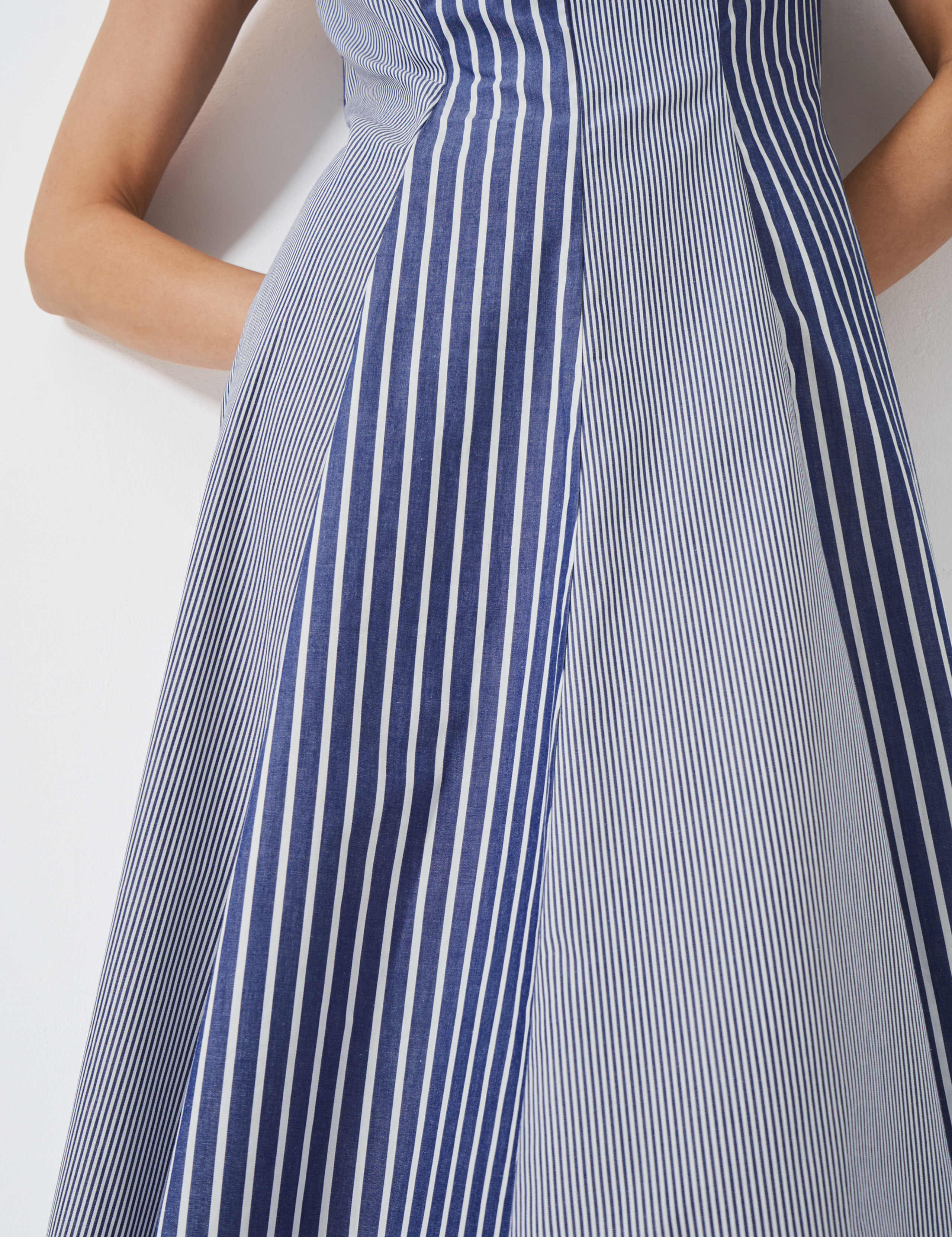 Pure Cotton Striped Maxi Skater Dress 5 of 5