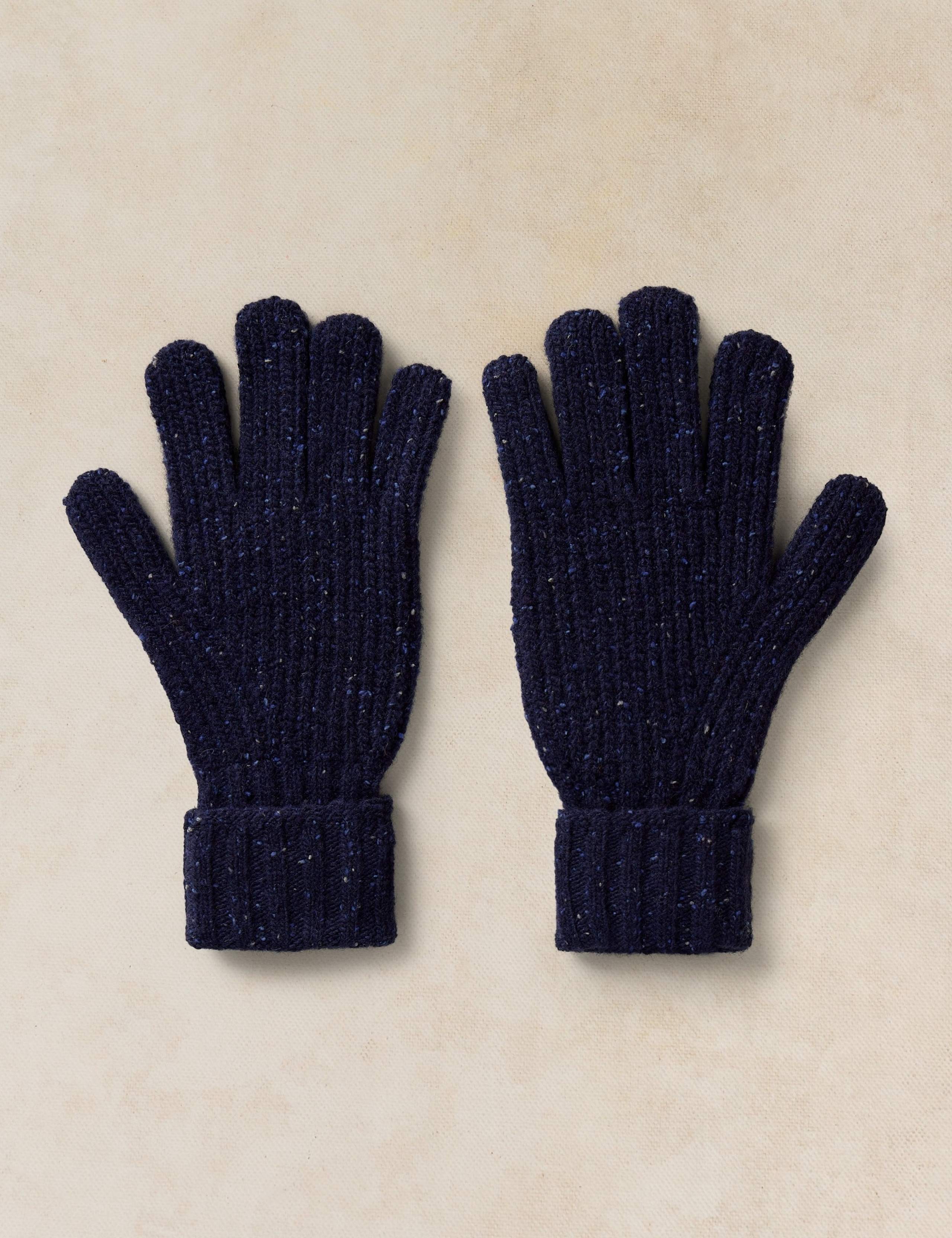 Wool Rich Ribbed Knitted Gloves 2 of 3