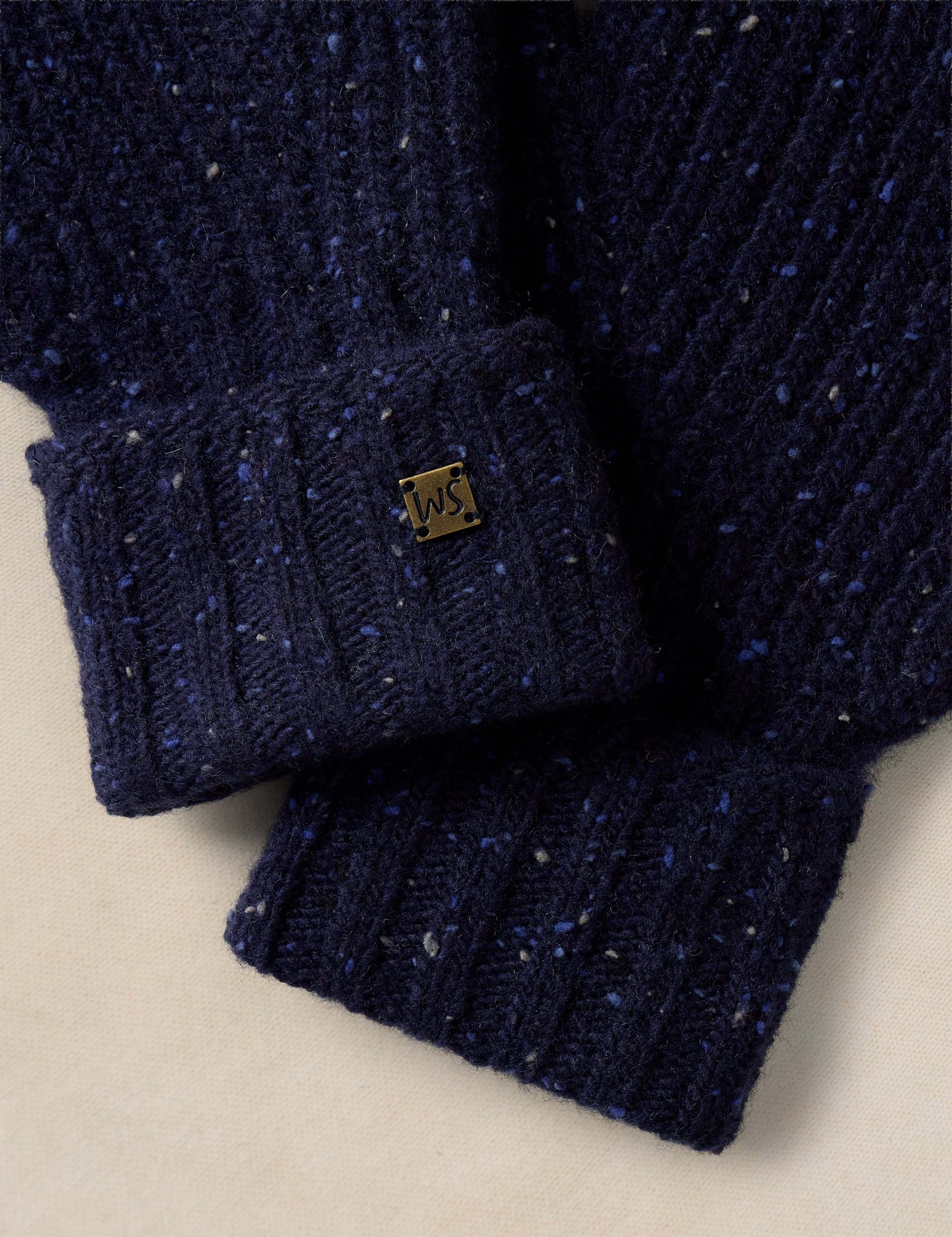 Wool Rich Ribbed Knitted Gloves 3 of 3