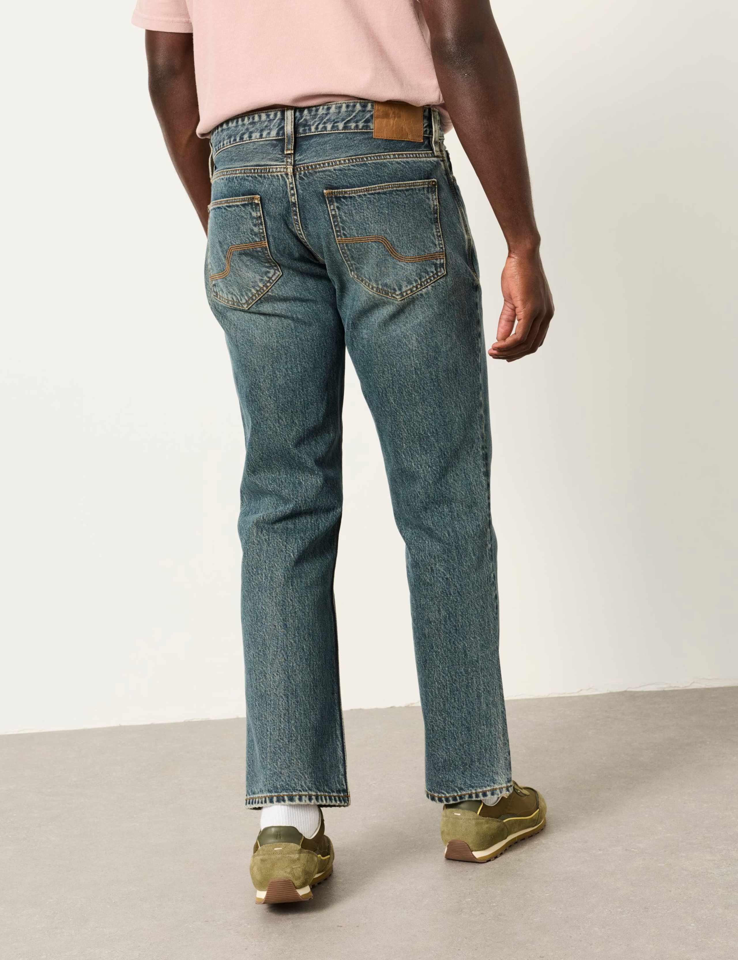 Straight Fit Pure Cotton 5 Pocket Jeans 3 of 6