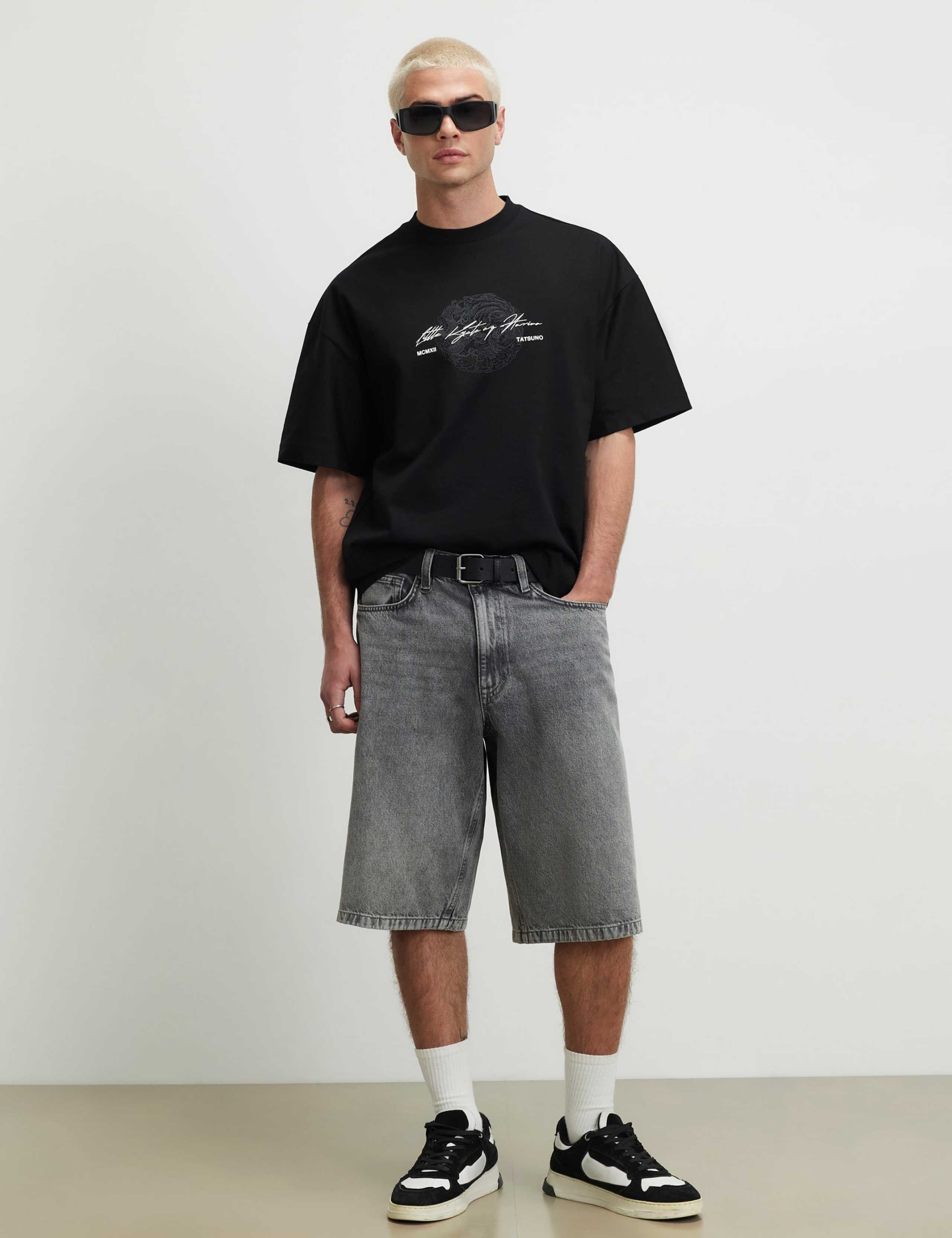 Oversized Pure Cotton Printed Short Sleeve T-Shirt 2 of 6