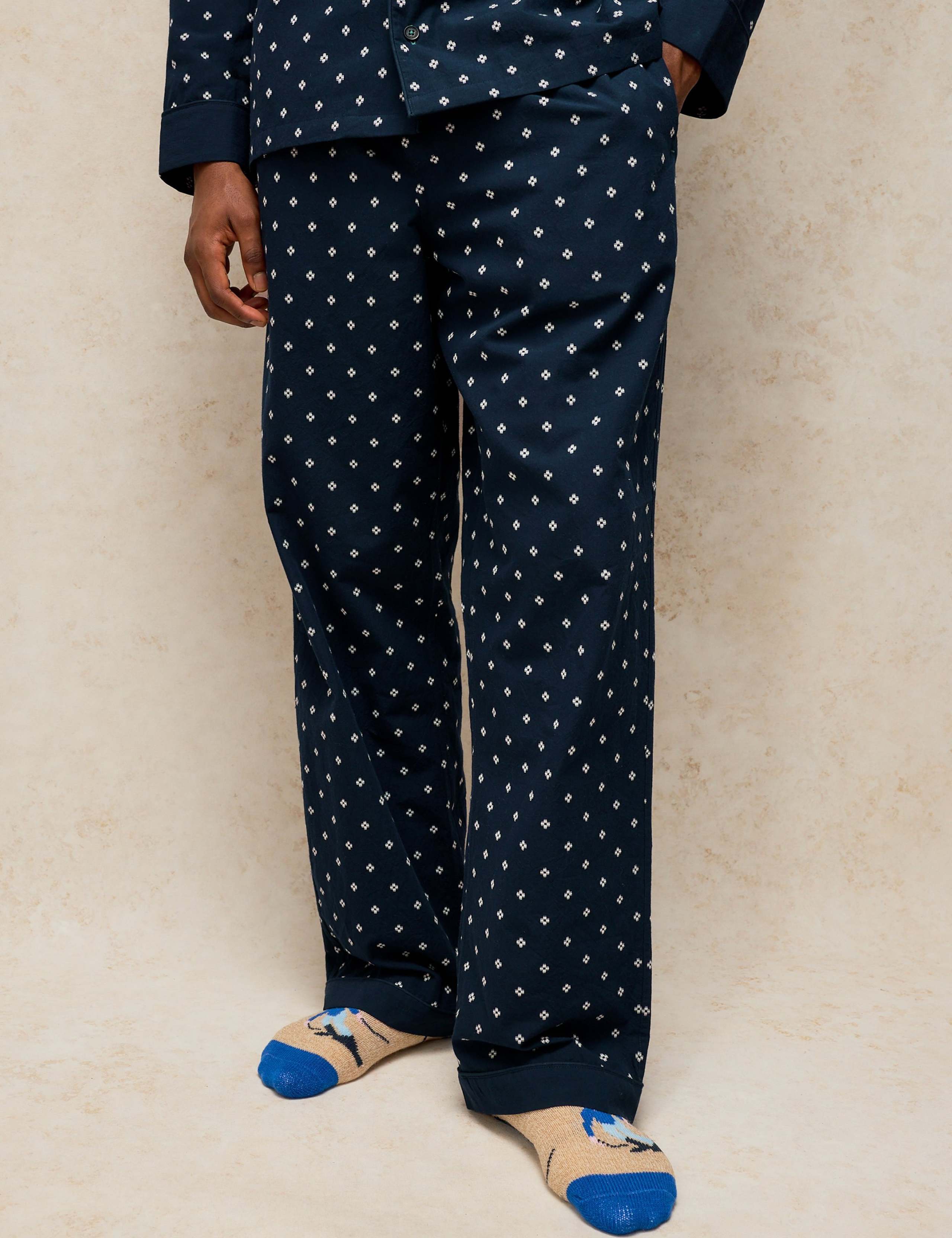 Pure Cotton Dobby Pyjama Bottoms 3 of 6