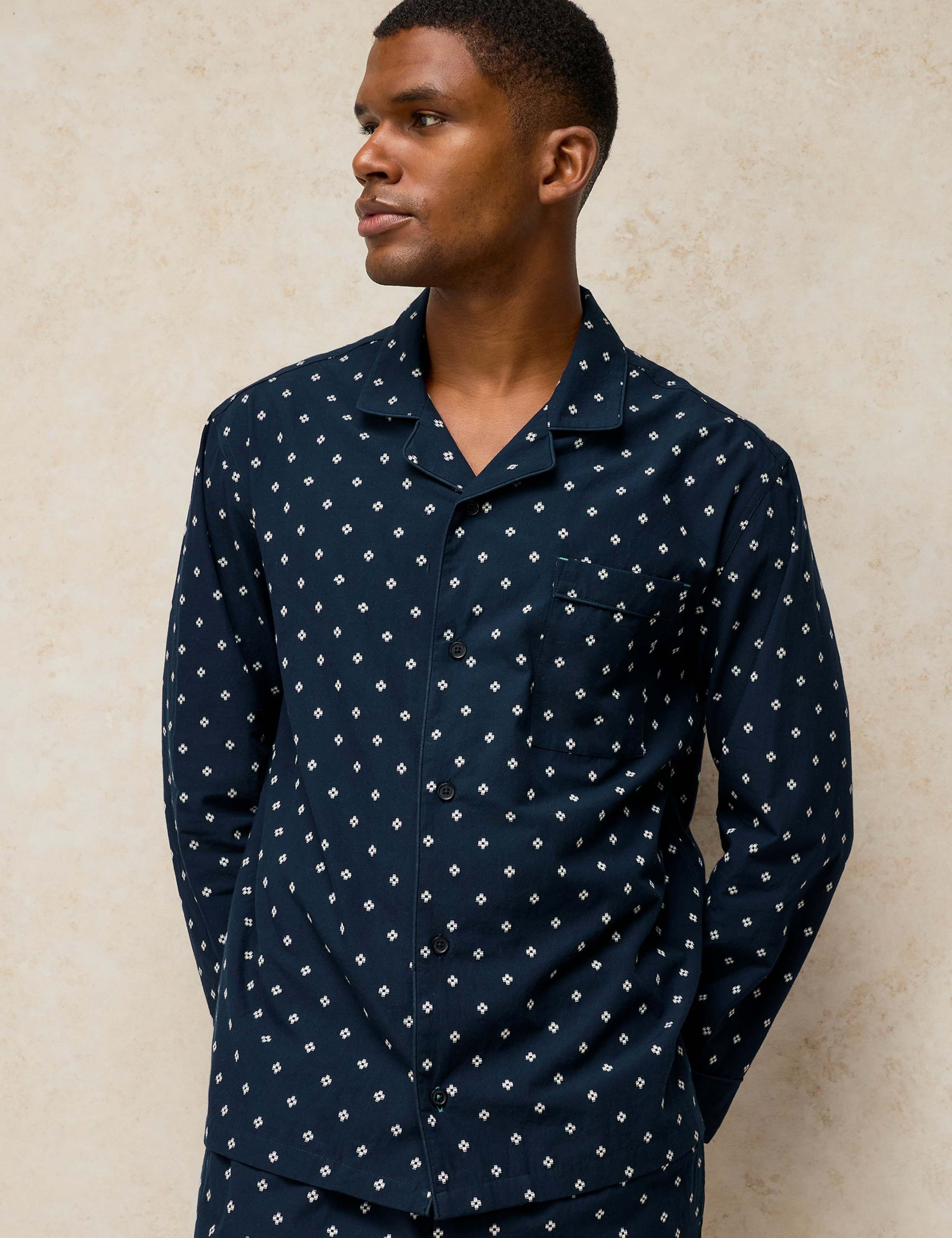 Pure Cotton Dobby Pyjama Top 1 of 6