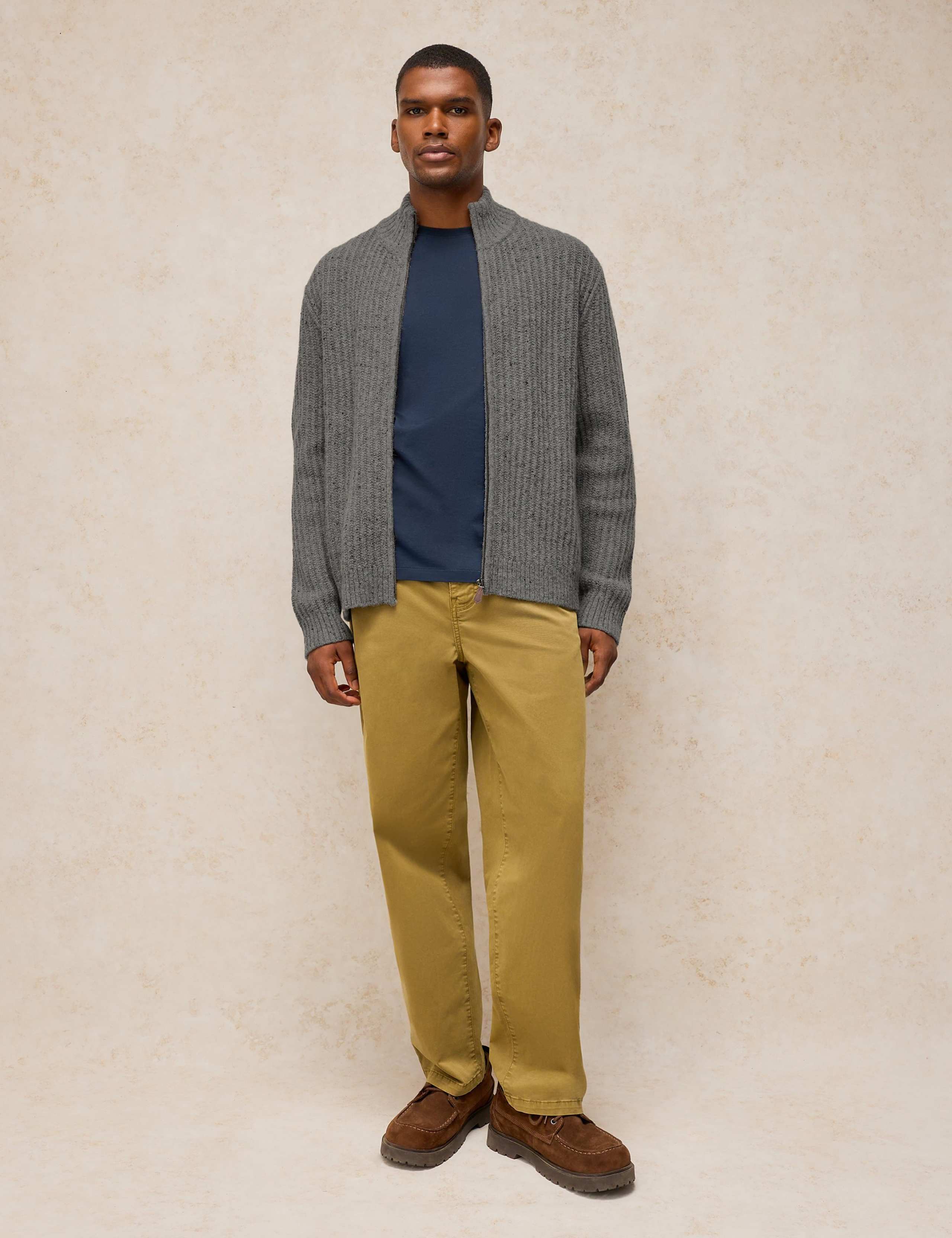 Selby Wool Rich V Neck Zip Up Cardigan 4 of 6