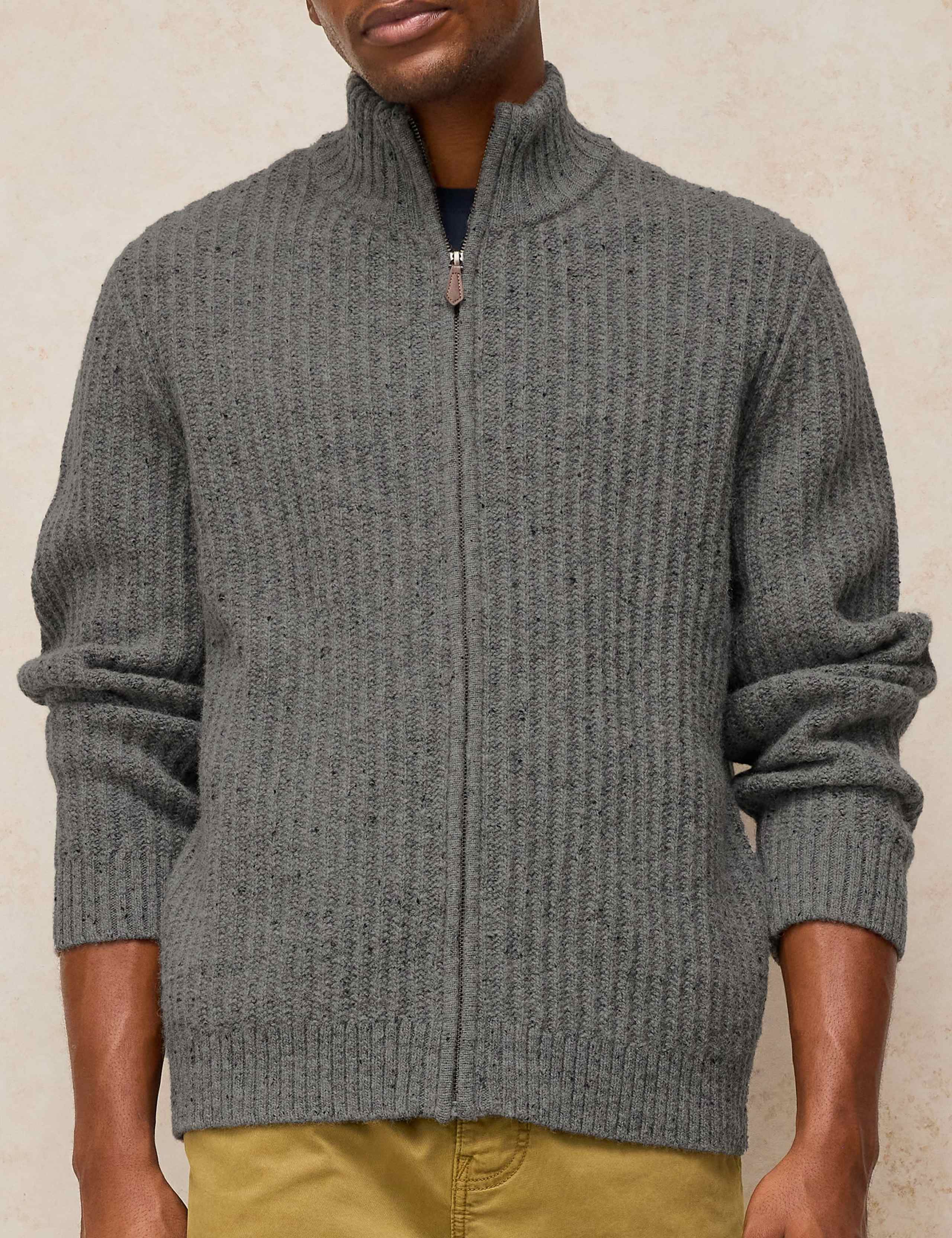 Selby Wool Rich V Neck Zip Up Cardigan 5 of 6
