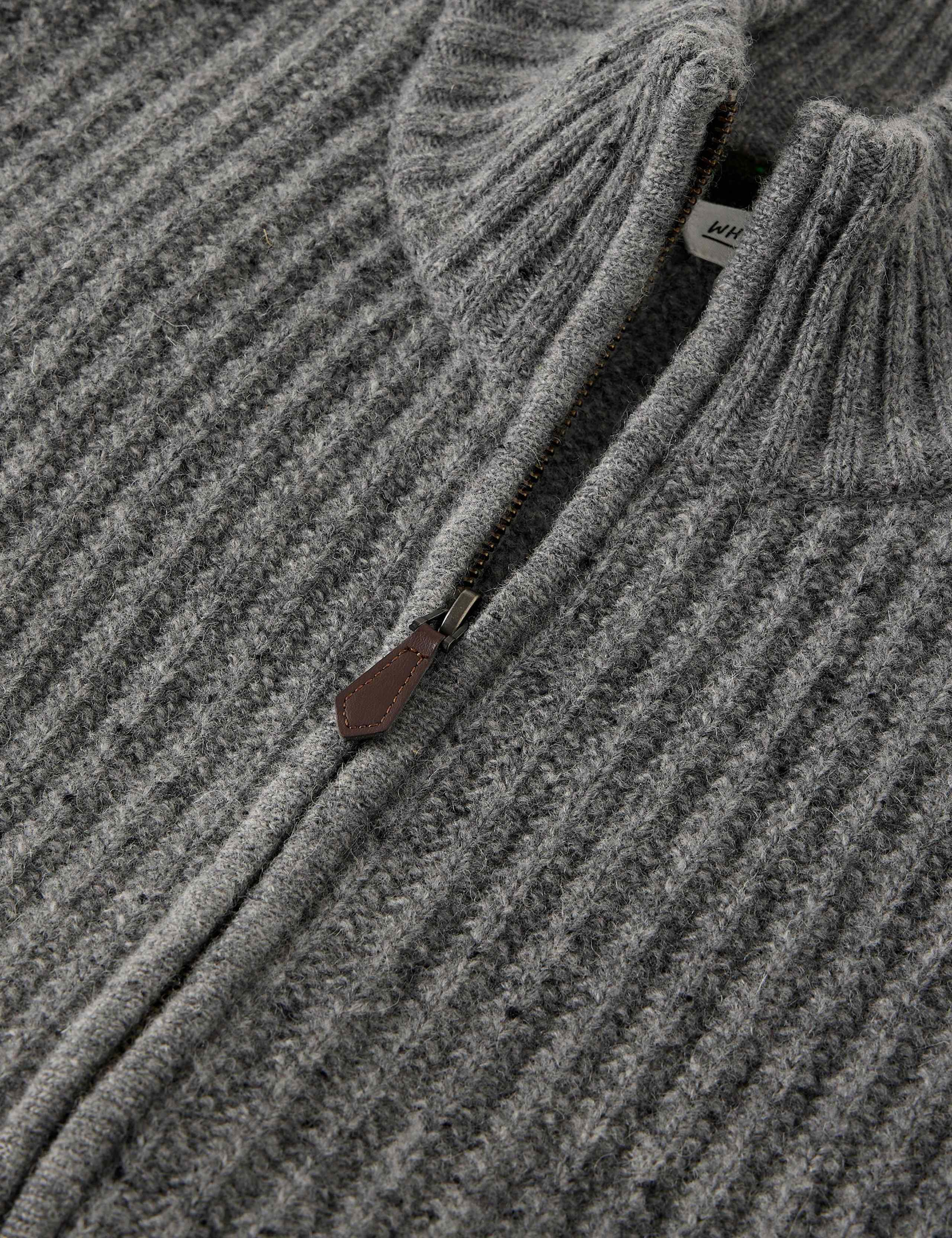 Selby Wool Rich V Neck Zip Up Cardigan 6 of 6