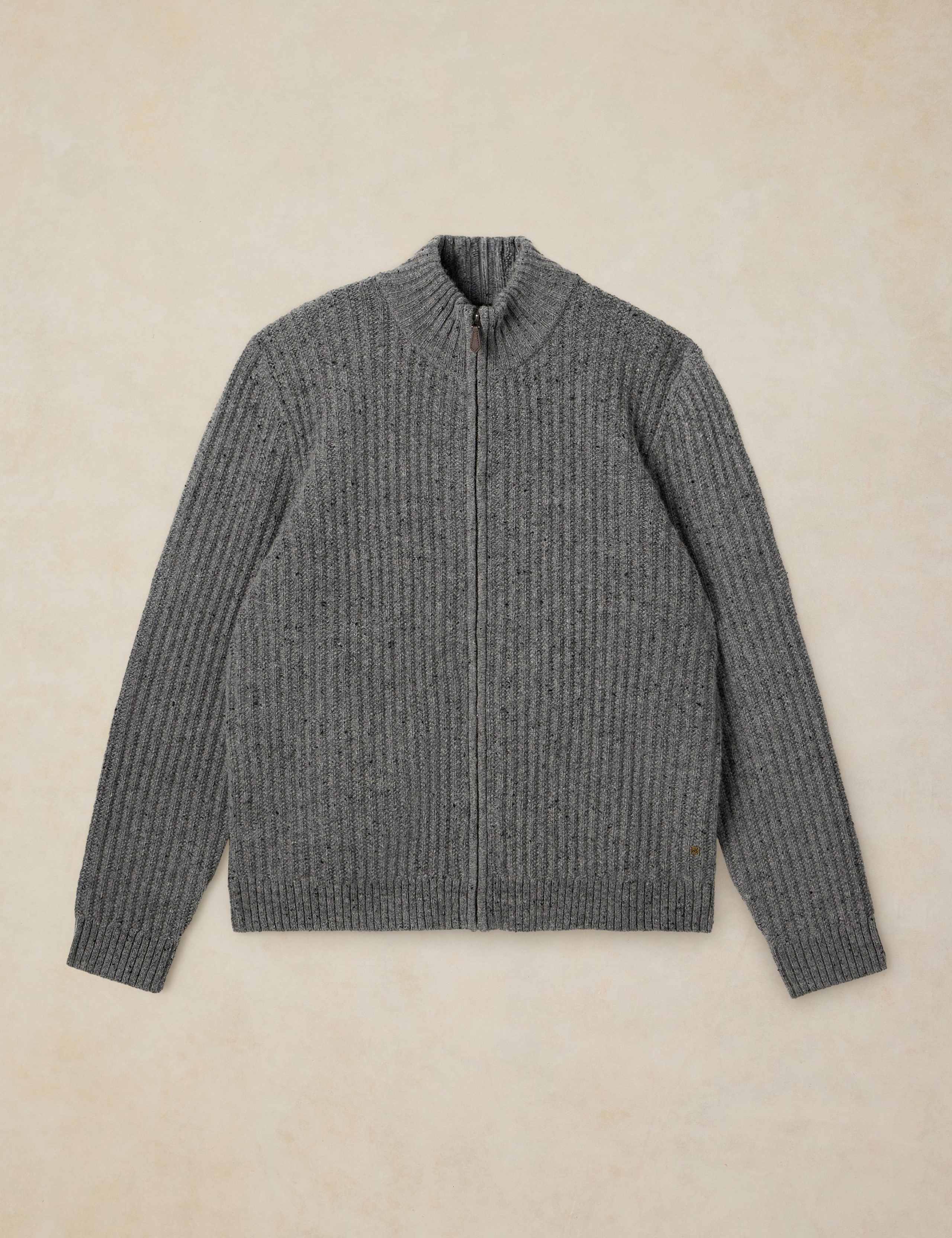 Selby Wool Rich V Neck Zip Up Cardigan 2 of 6