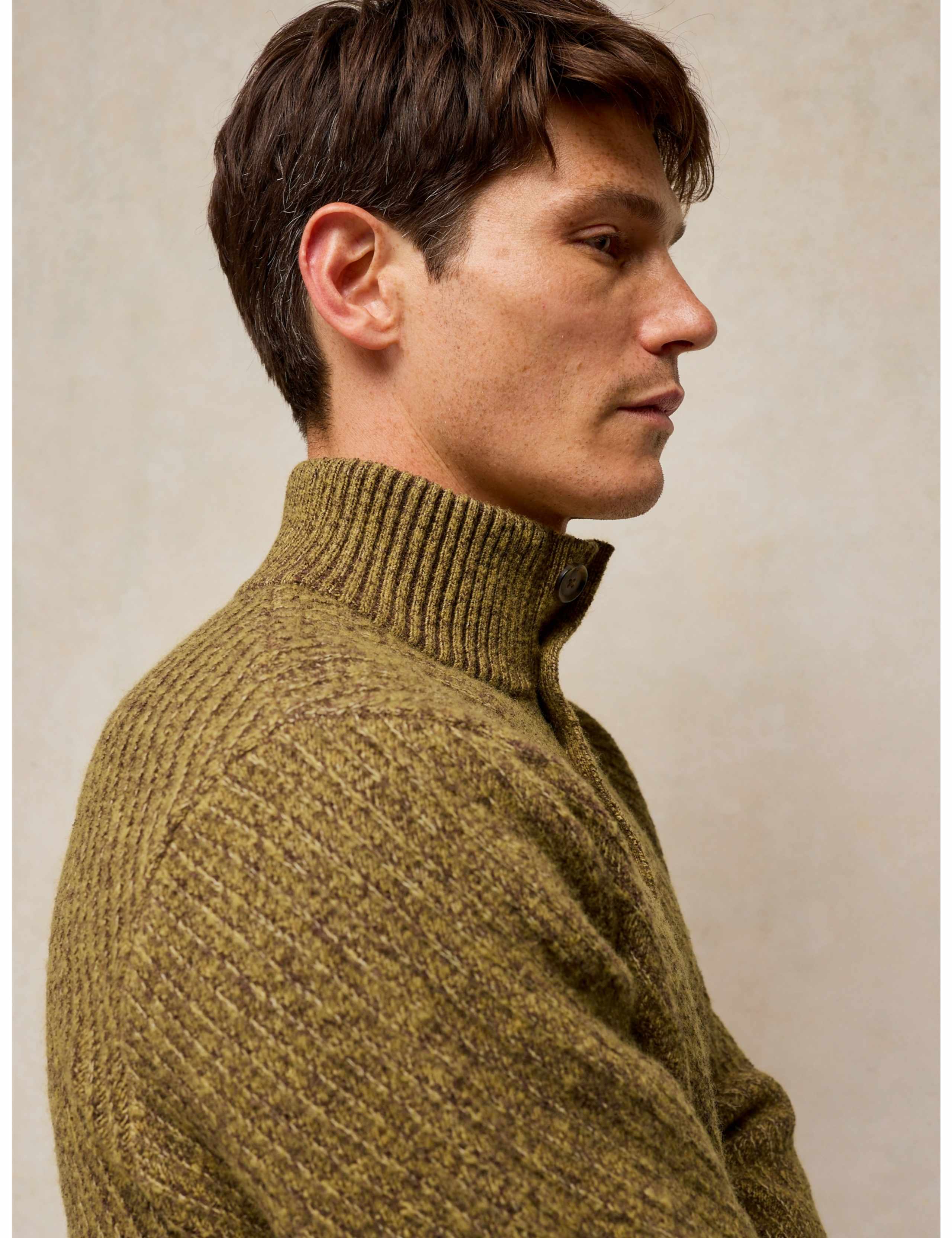 Siden Textured Stitch Funnel Neck Cardigan 5 of 6