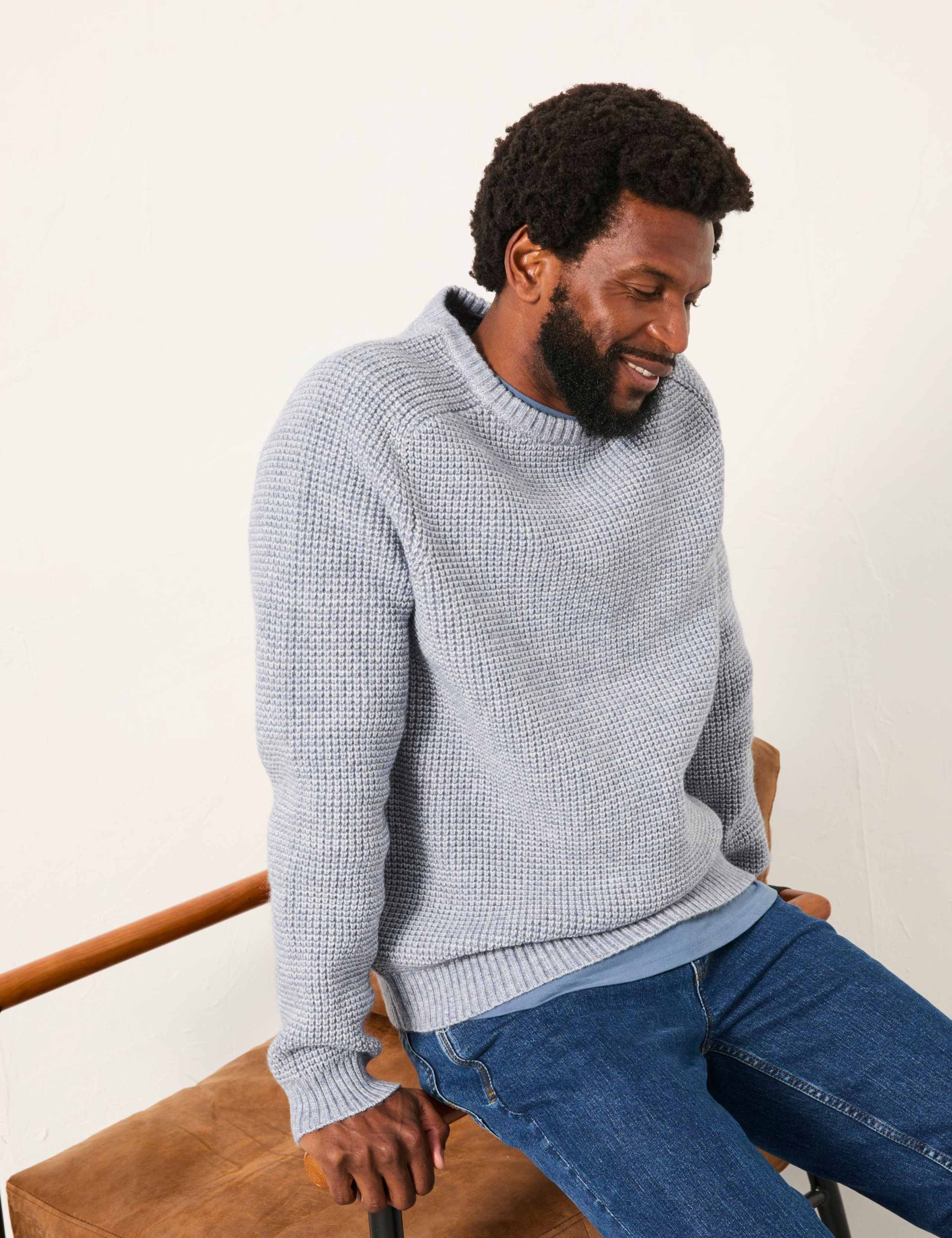 Textured Crew Neck Jumper with Wool 4 of 6
