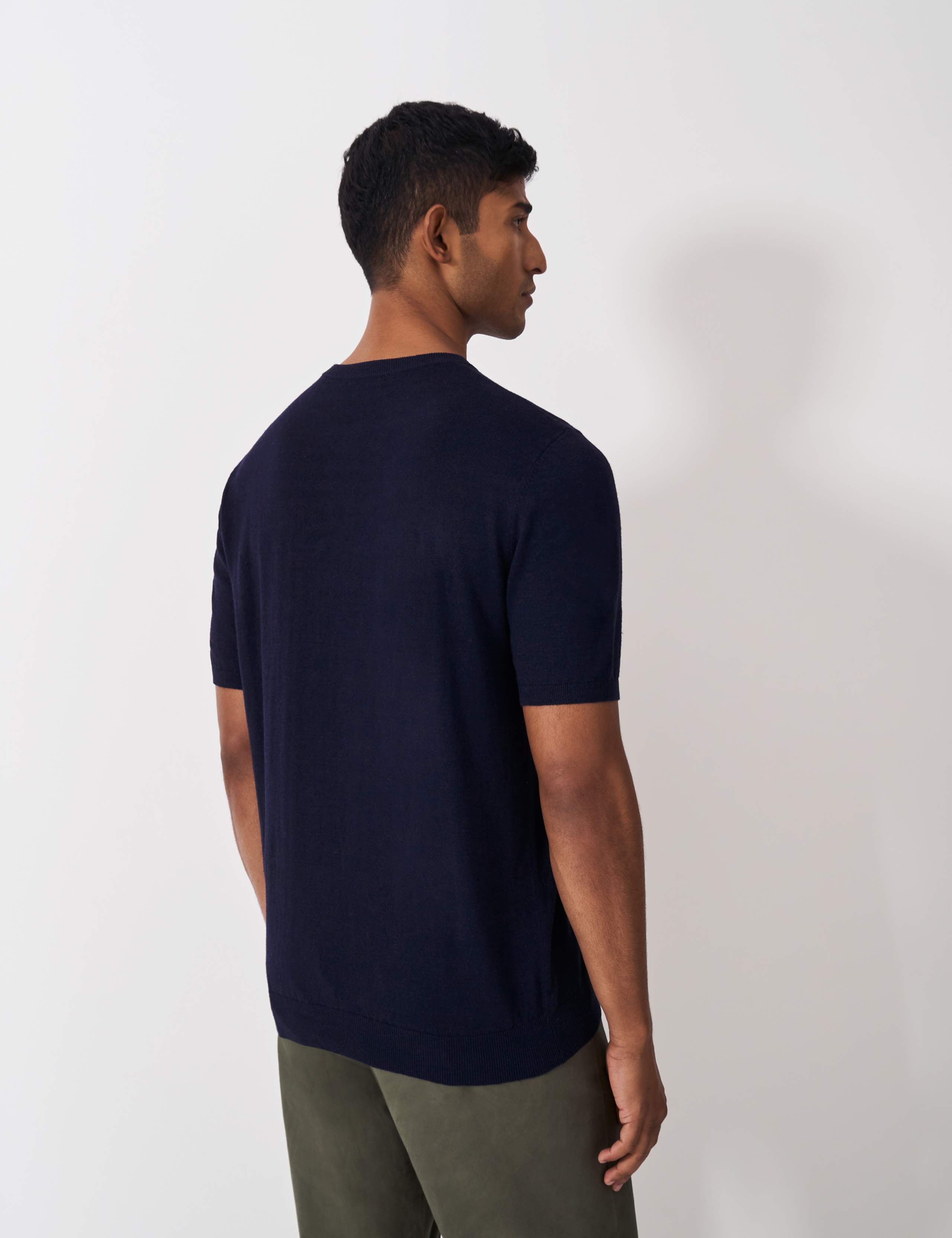 Linen Rich Crew Neck T-Shirt 4 of 5