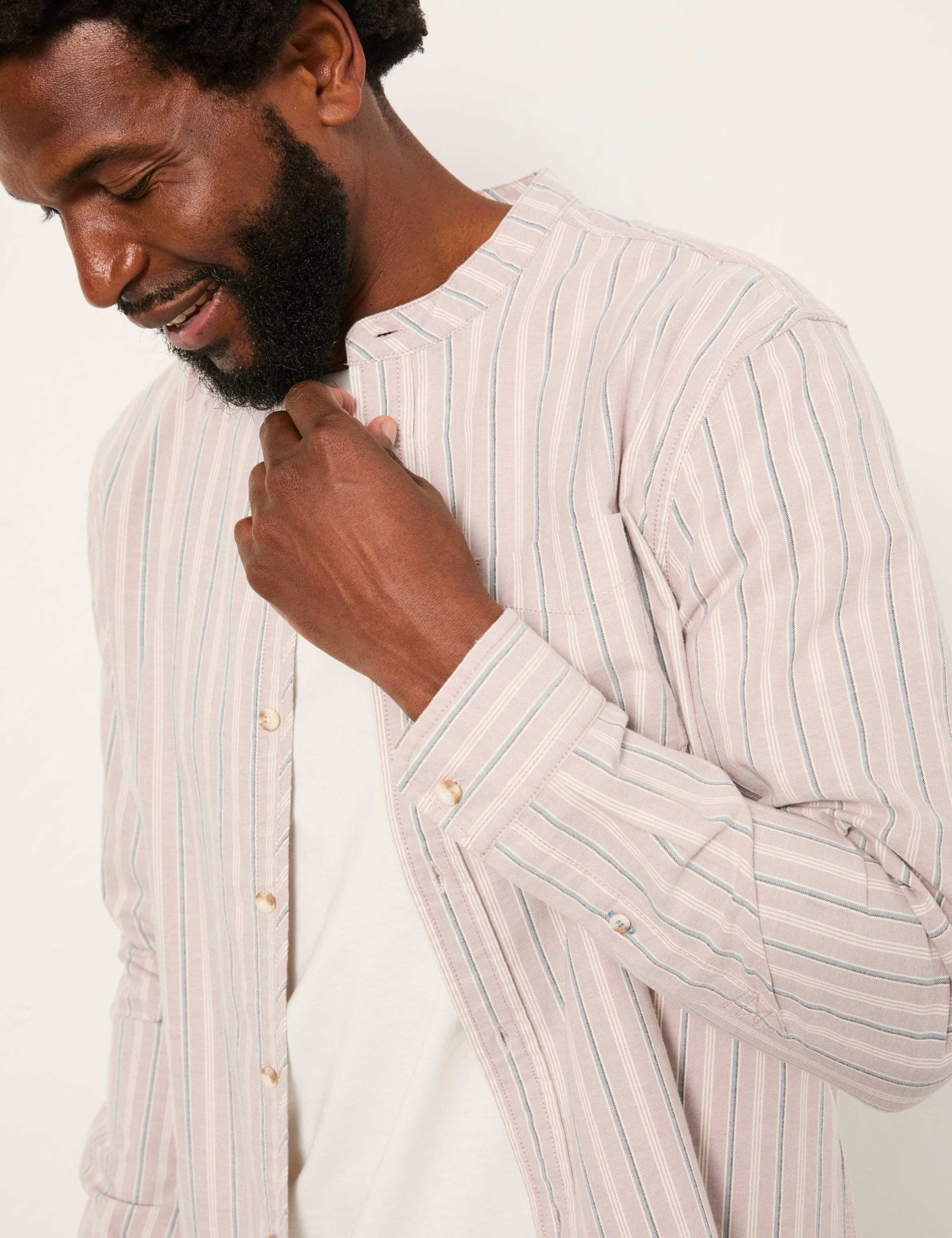 Regular Fit Pure Cotton Striped Oxford Shirt 5 of 5