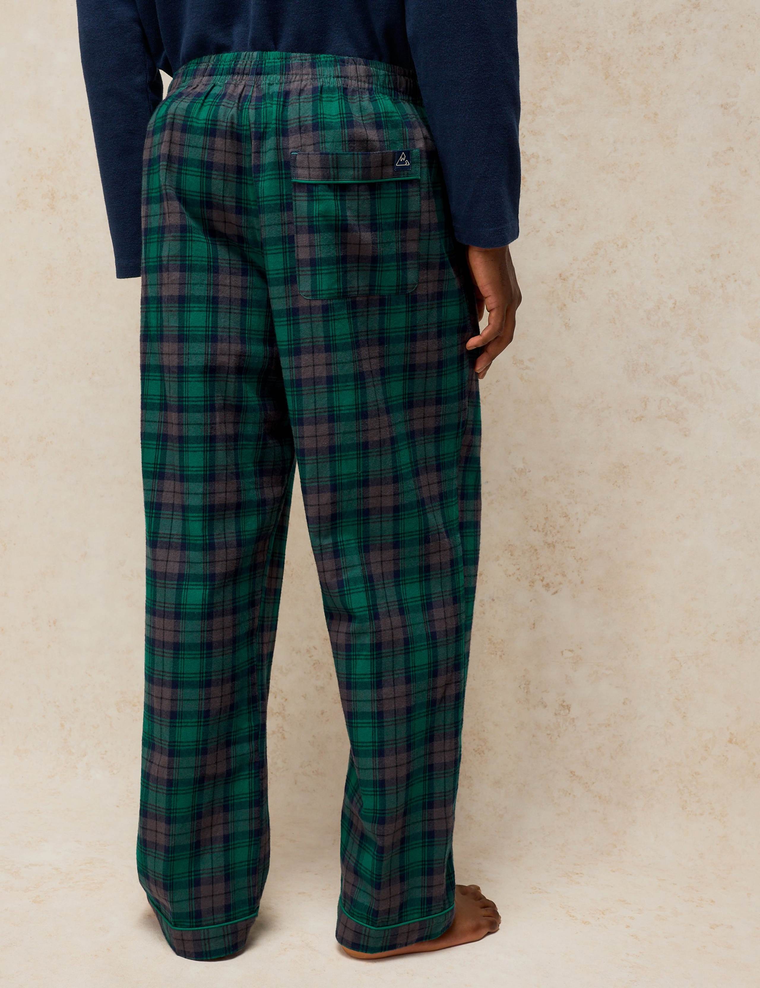 Pure Cotton Checked Pyjama Bottoms 4 of 6