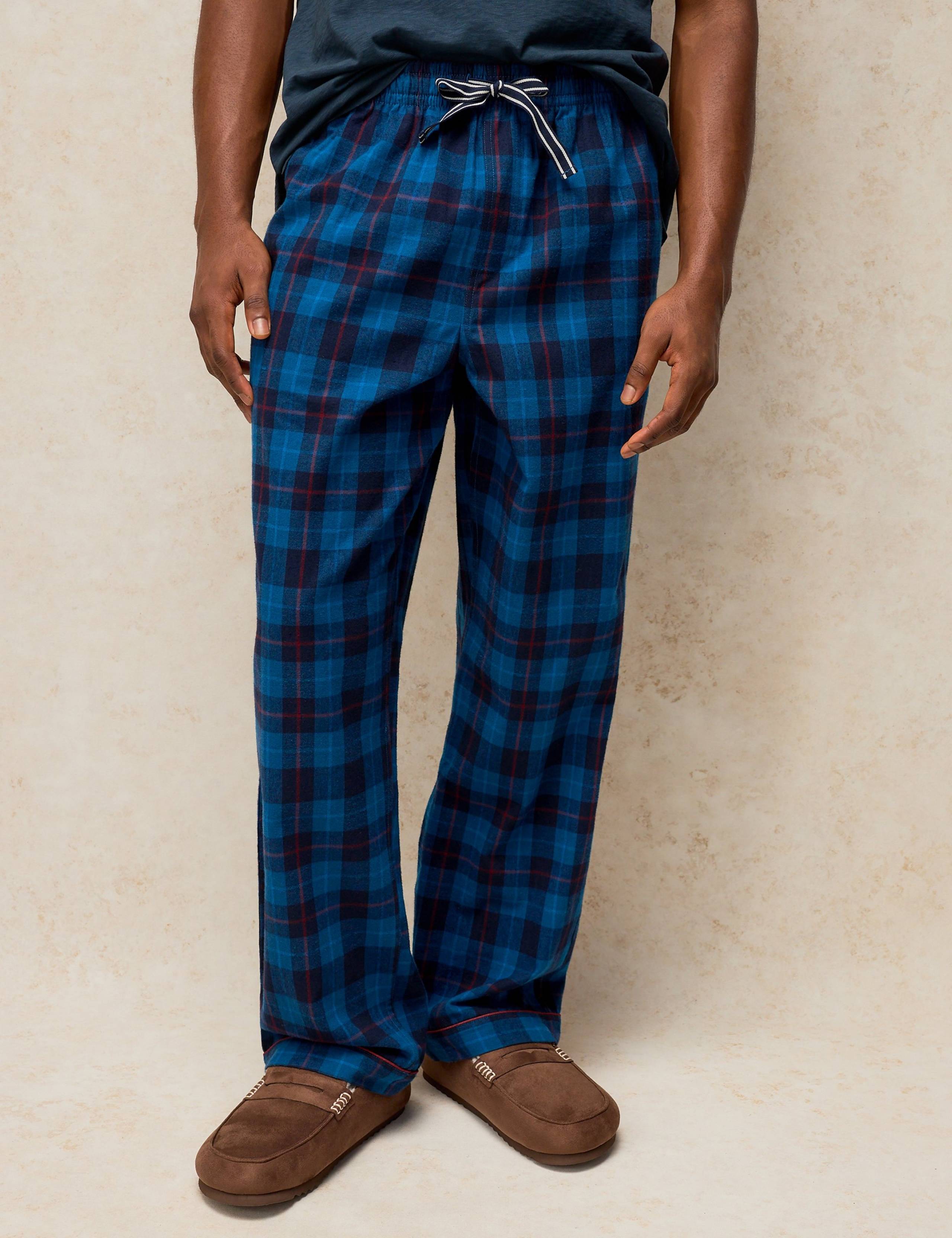 Pure Cotton Checked Pyjama Bottoms 3 of 6