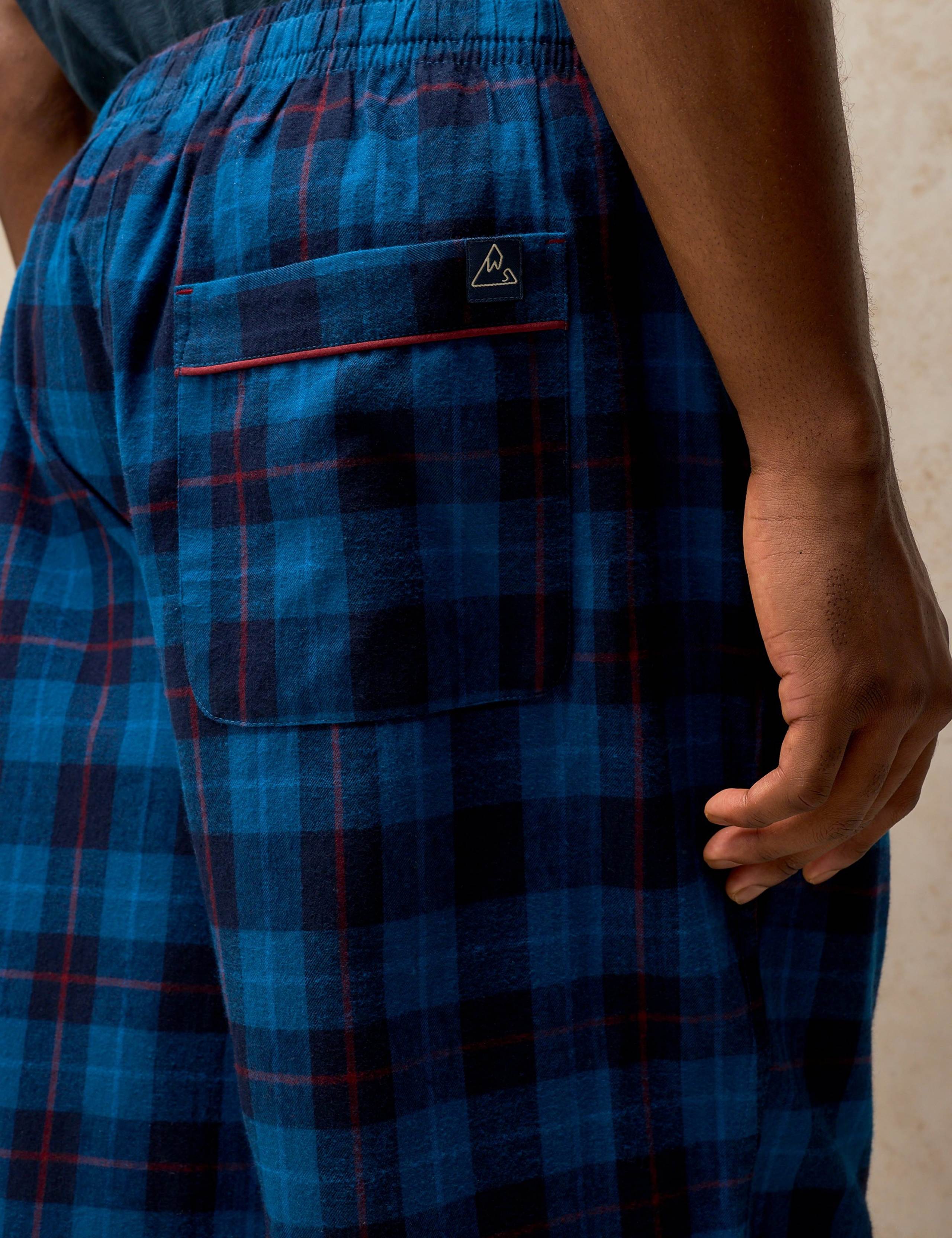 Pure Cotton Checked Pyjama Bottoms 5 of 6