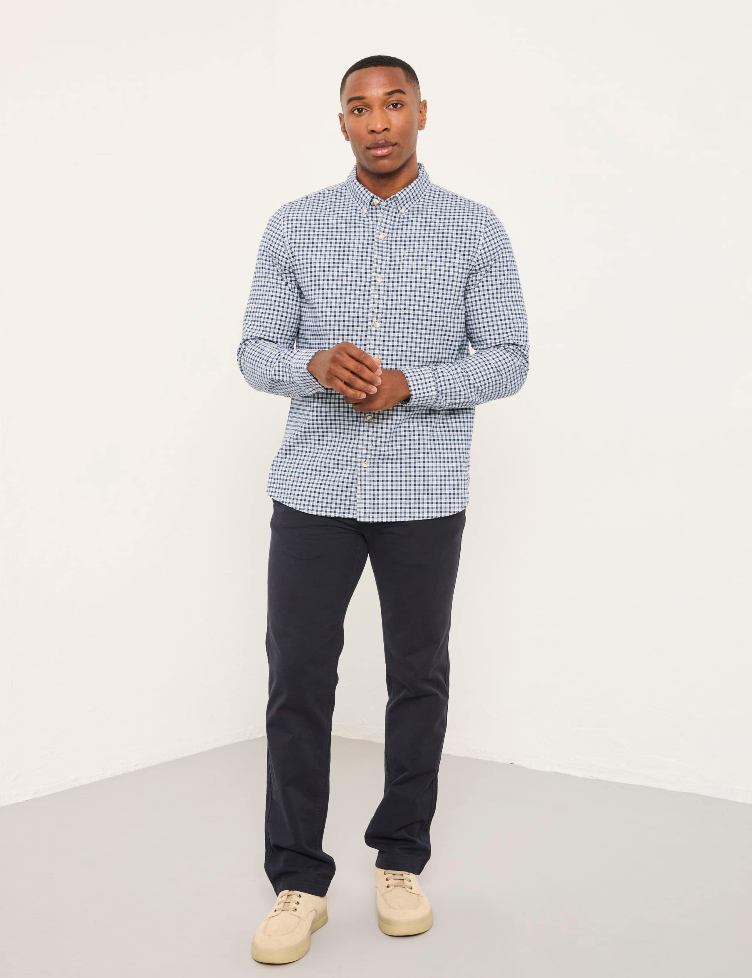 Regular Fit Pure Cotton Check Oxford Shirt 1 of 6