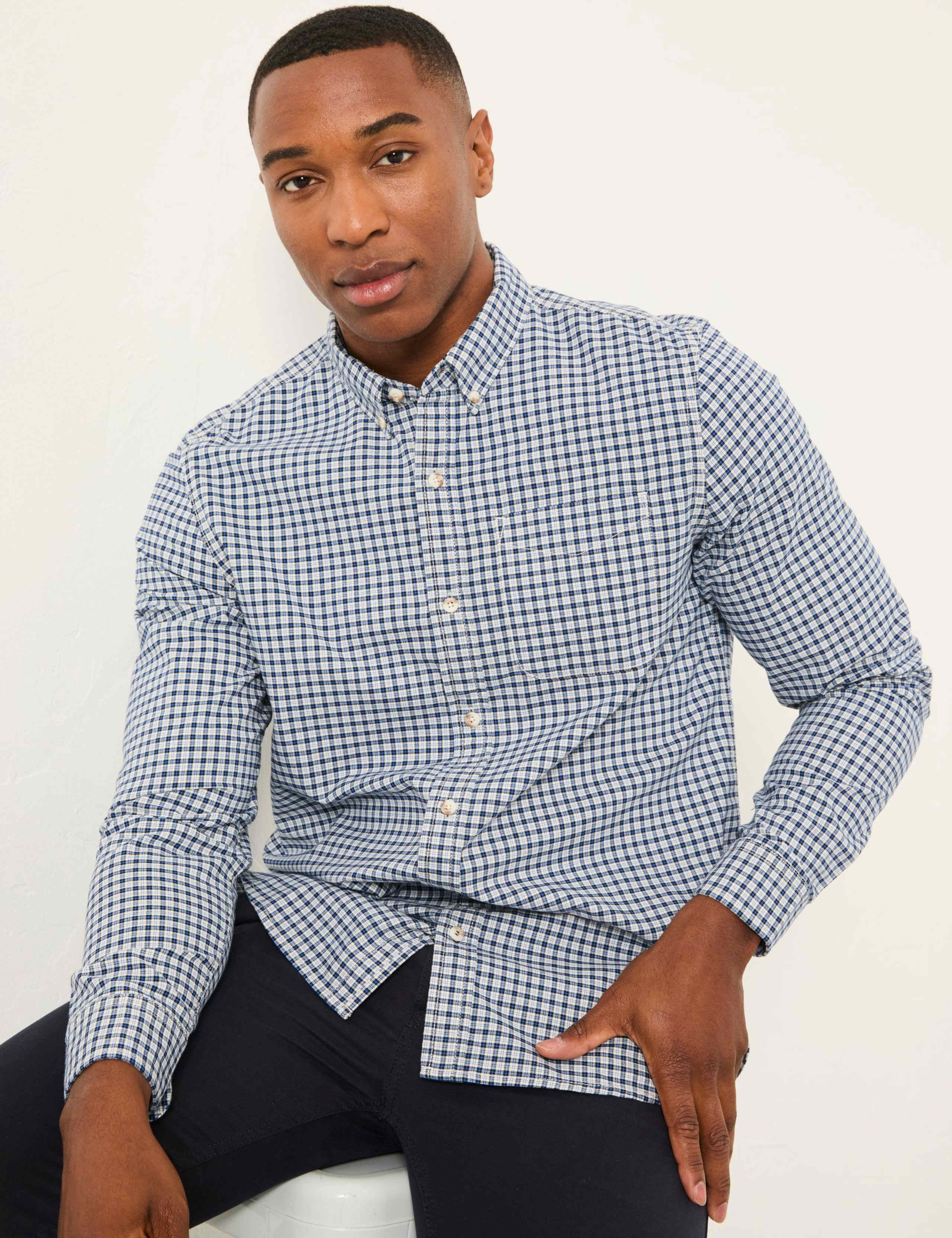 Regular Fit Pure Cotton Check Oxford Shirt 3 of 6