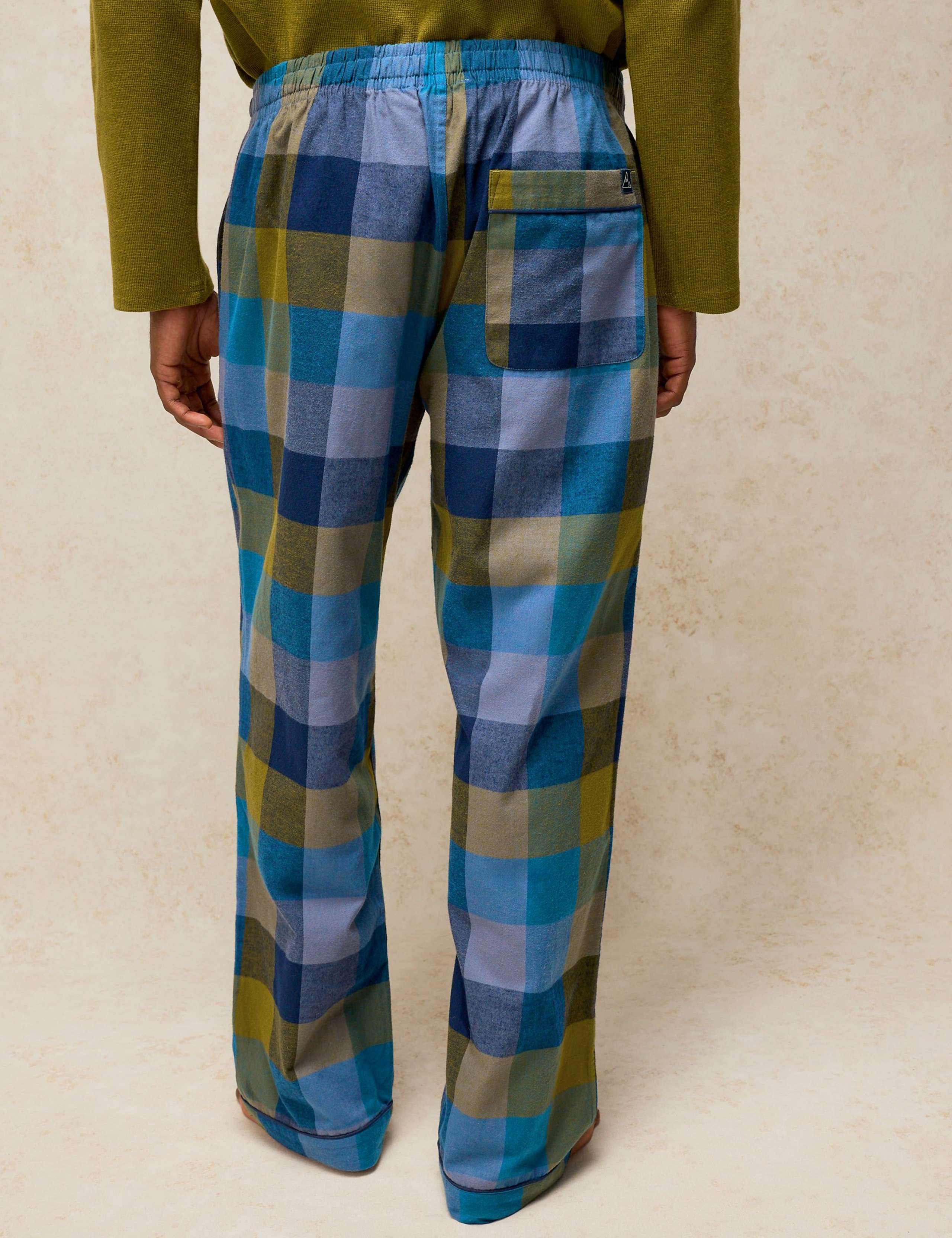 Pure Cotton Checked Pyjama Bottoms 4 of 6