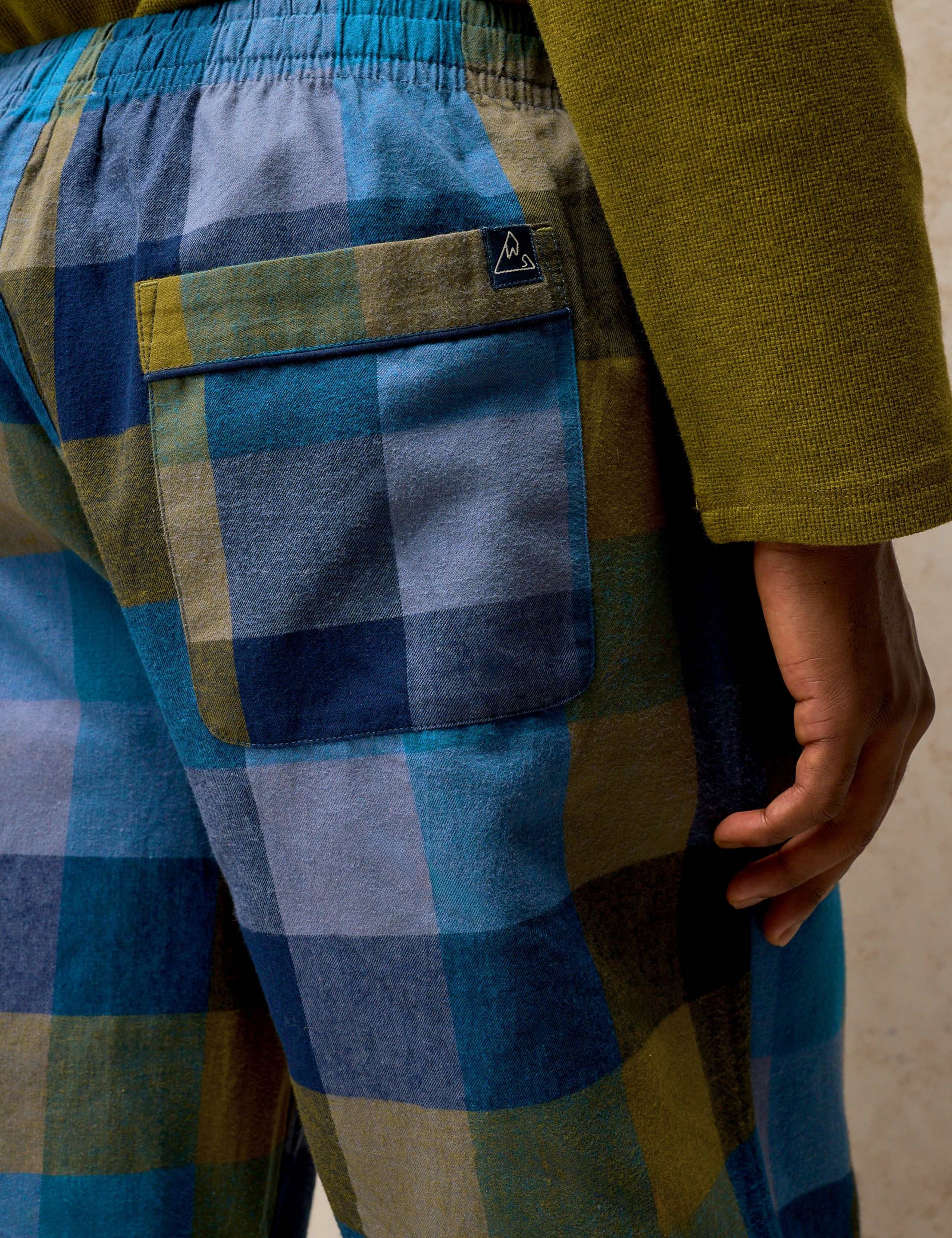 Pure Cotton Checked Pyjama Bottoms 5 of 6