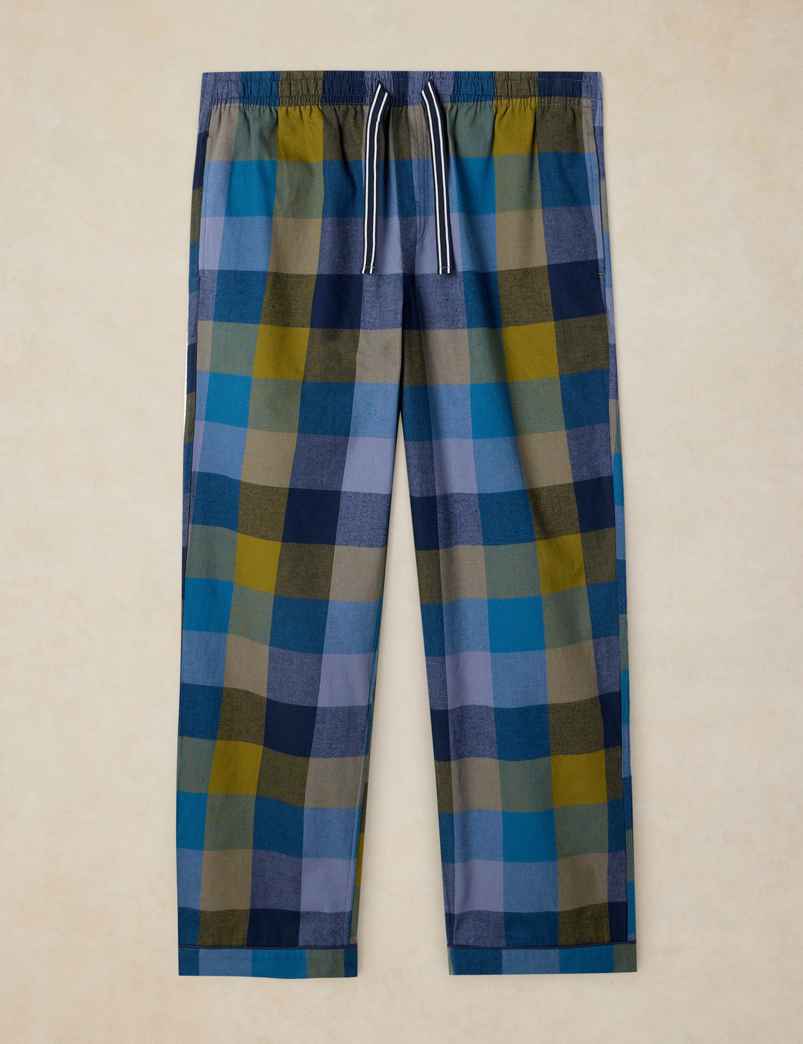 Pure Cotton Checked Pyjama Bottoms 2 of 6