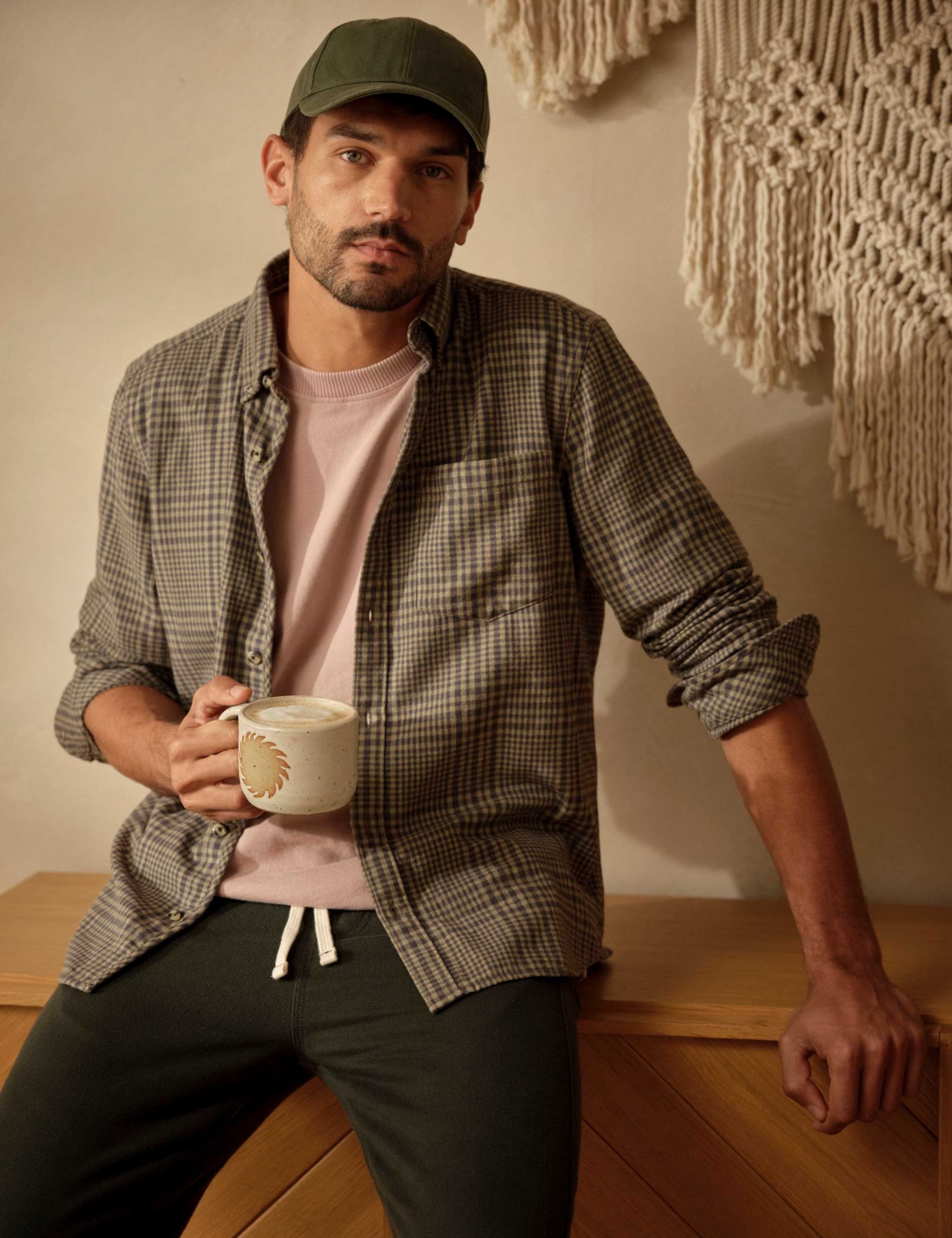 Regular Fit Pure Cotton Checked Oxford Shirt 3 of 8