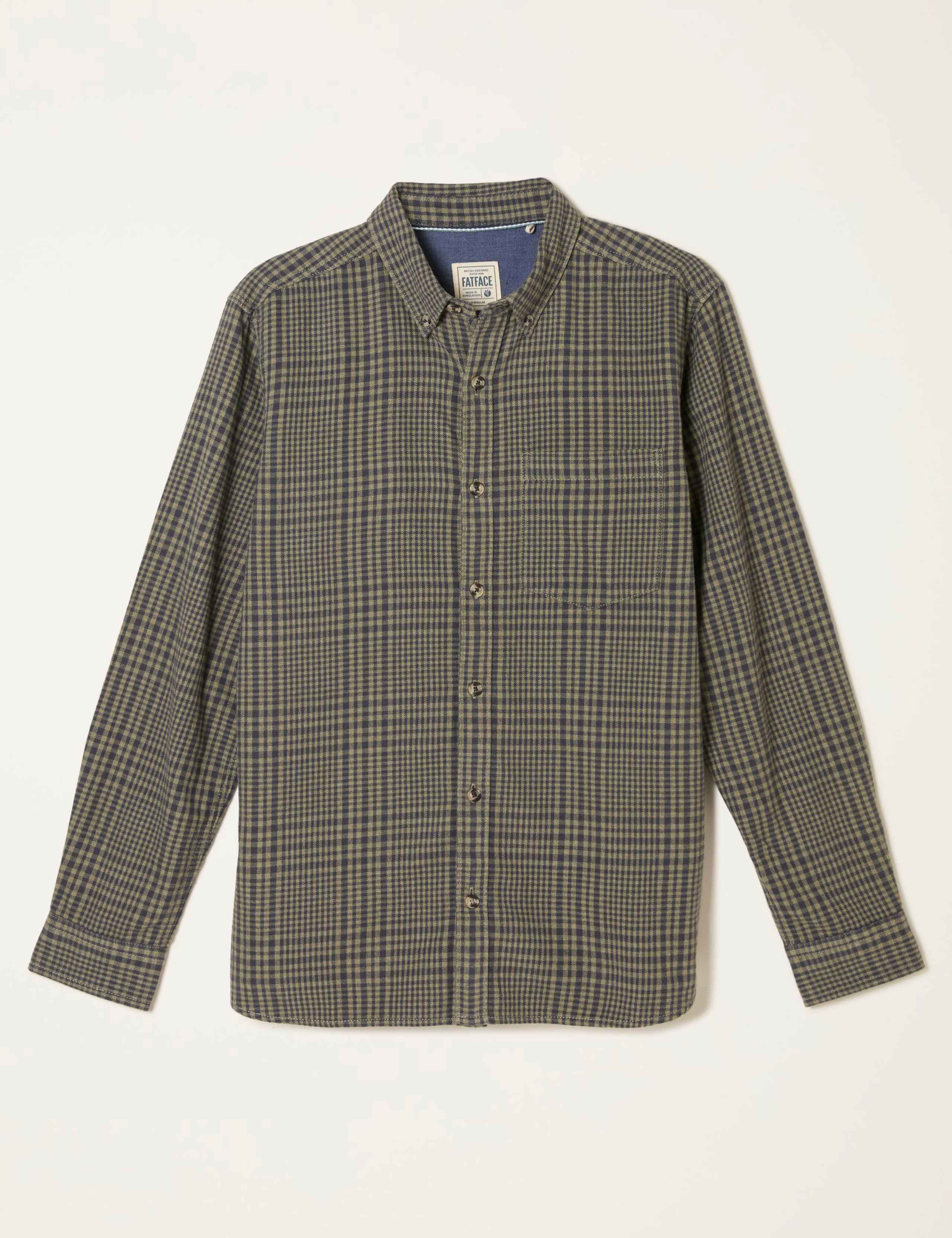 Regular Fit Pure Cotton Checked Oxford Shirt 2 of 8