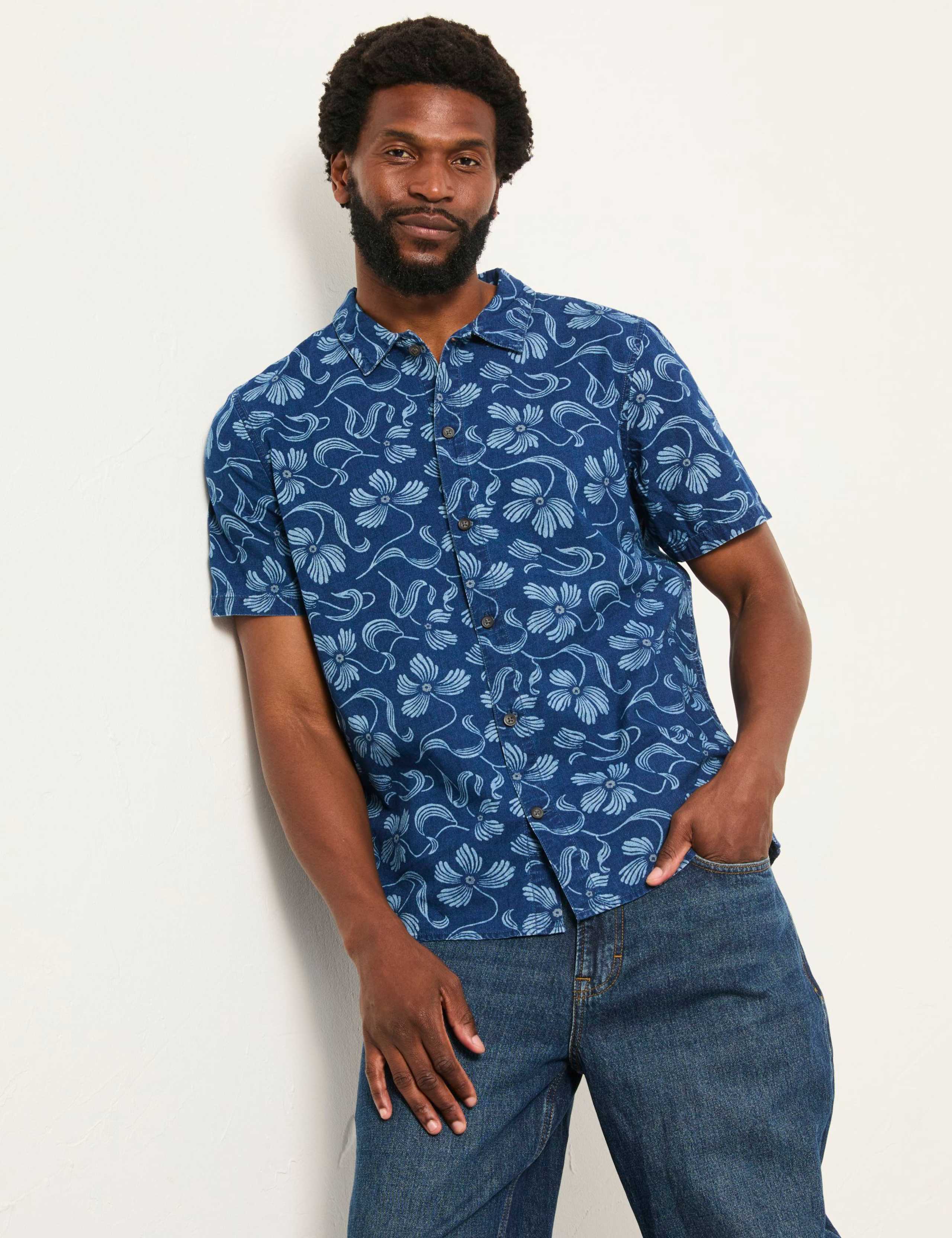 Pure Cotton Floral Short Sleeve Shirt 3 of 6