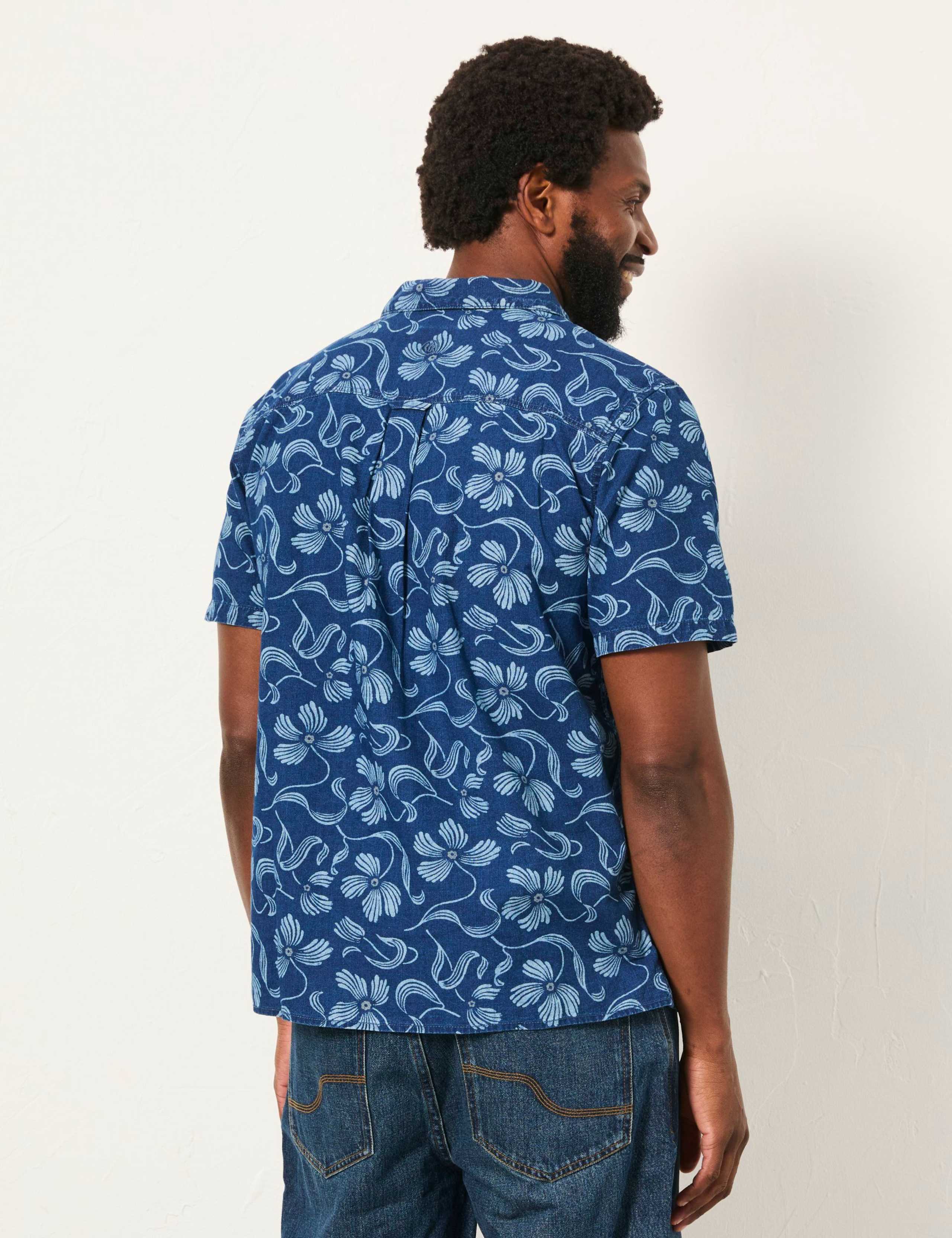 Pure Cotton Floral Short Sleeve Shirt 4 of 6