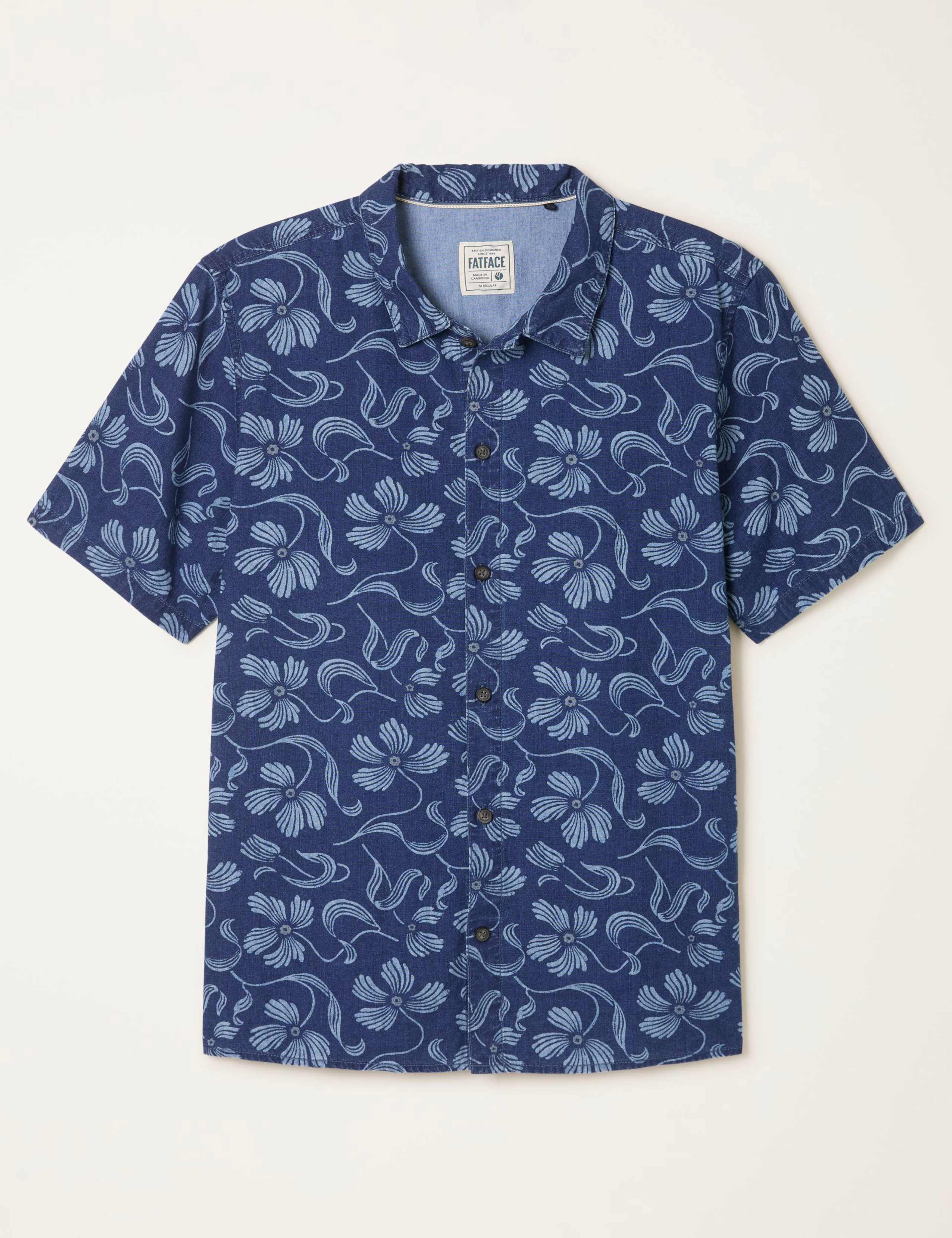 Pure Cotton Floral Short Sleeve Shirt 2 of 6