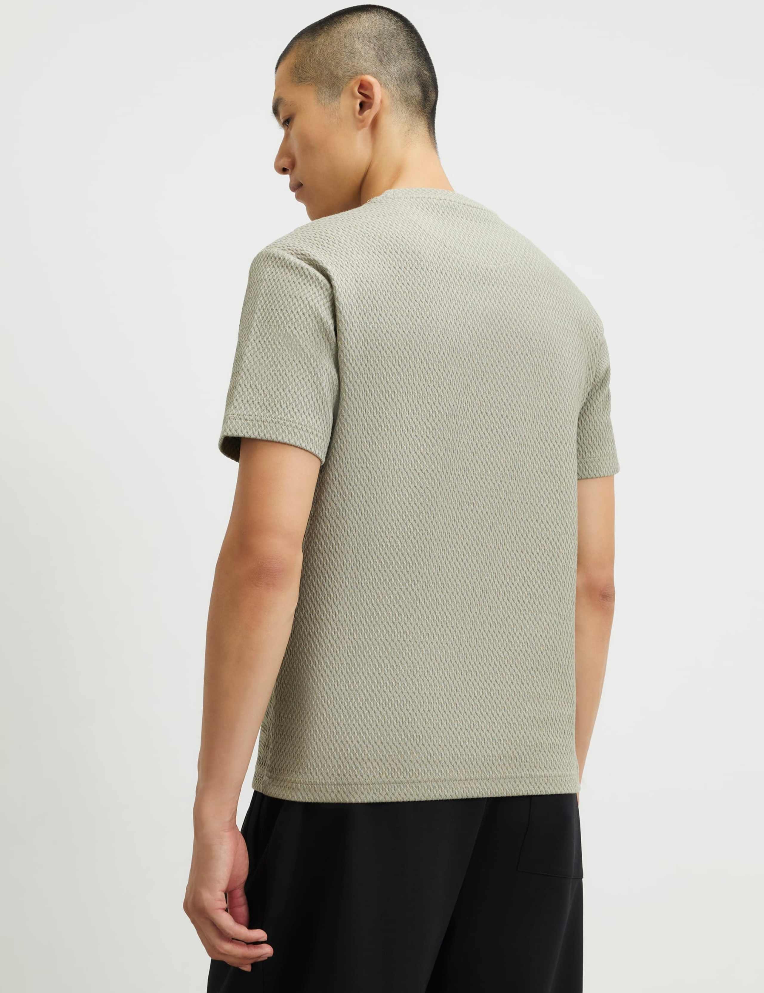 Slim Fit Cotton Blend Jacquard Short Sleeve T-Shirt 4 of 6