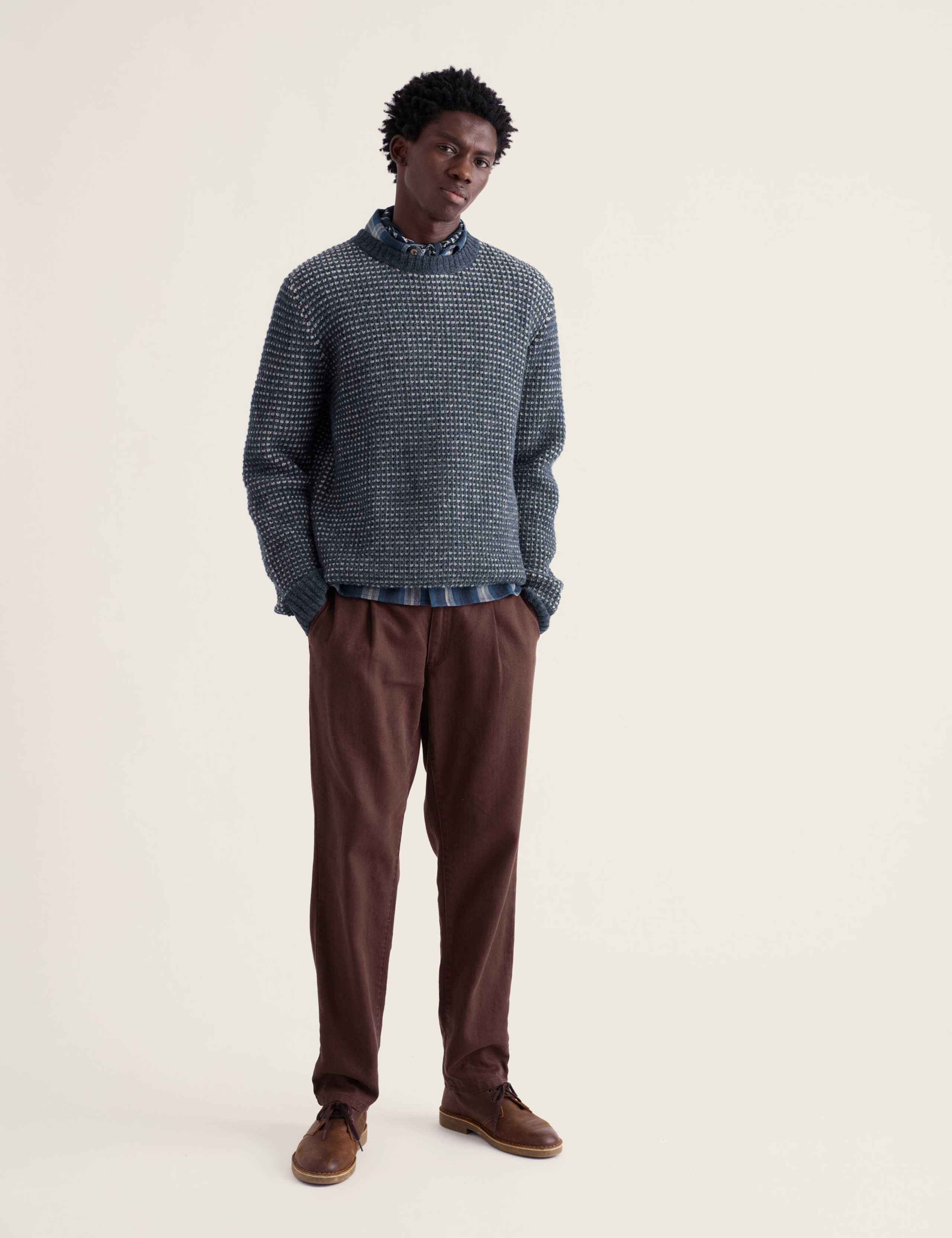 Pure Wool Cable Crew Neck Jumper 1 of 5